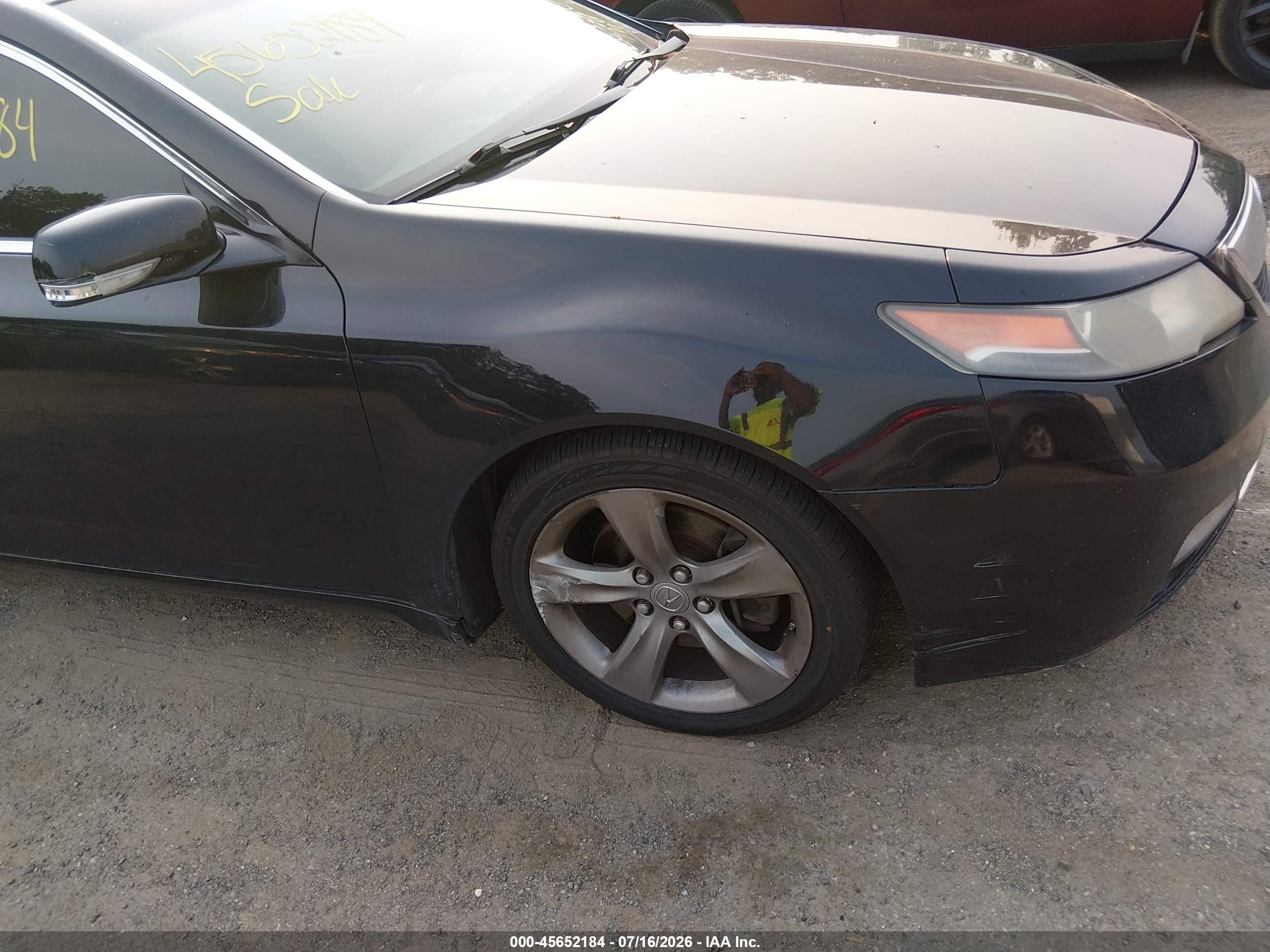 2013 Acura Tl 3.7 Black vin: 19UUA9F52DA003375