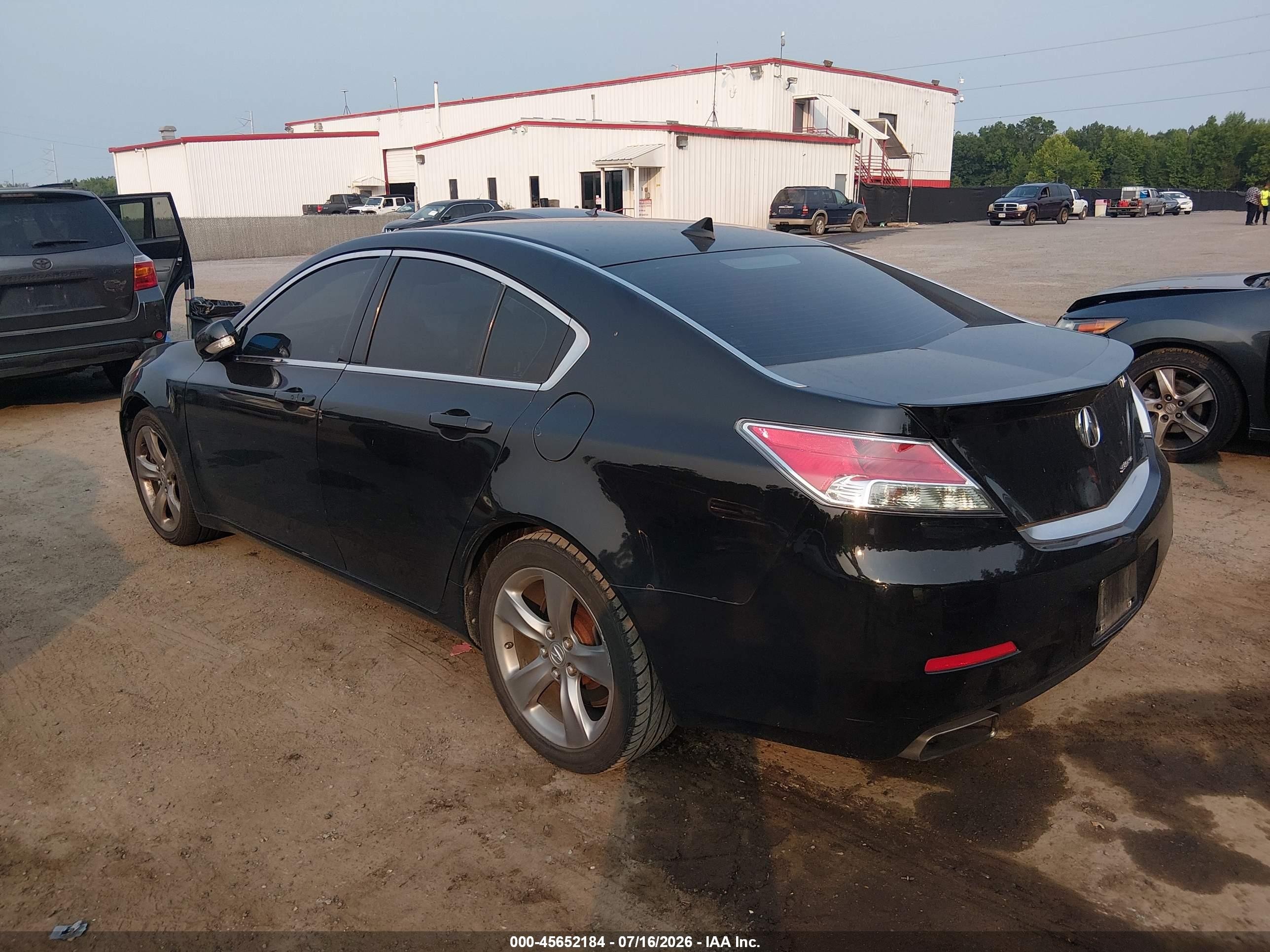 2013 Acura Tl 3.7 Black vin: 19UUA9F52DA003375