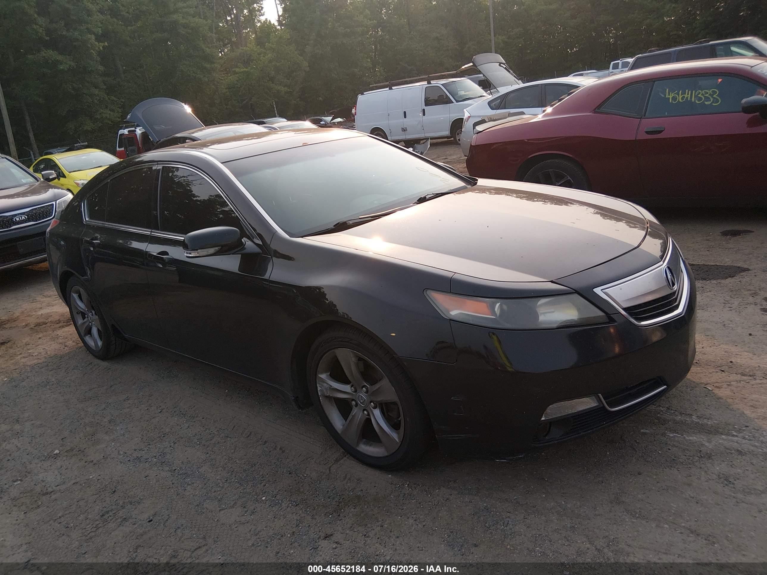 2013 Acura Tl 3.7 Black vin: 19UUA9F52DA003375