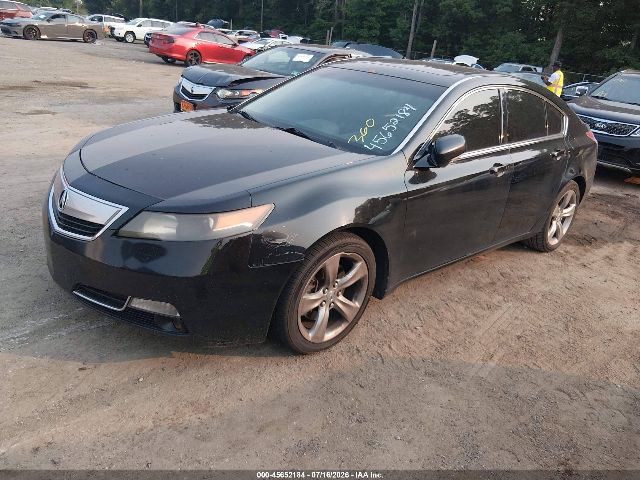 2013 Acura Tl 3.7 Black vin: 19UUA9F52DA003375