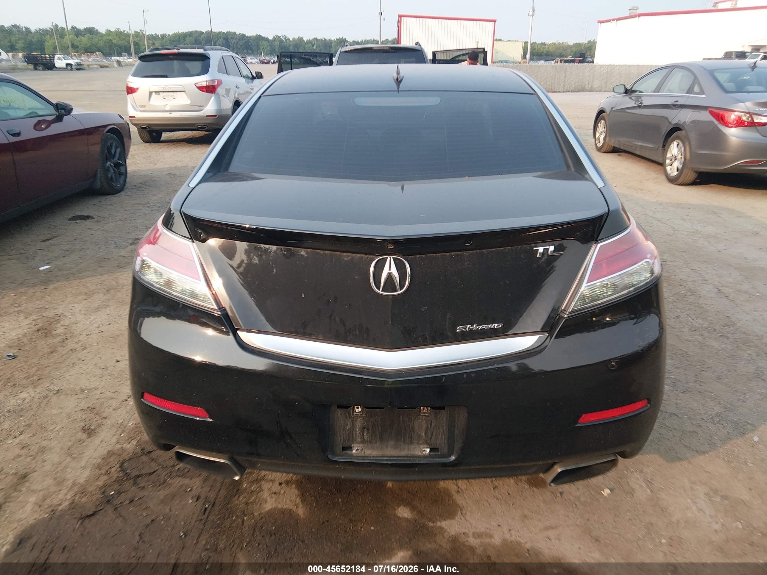 2013 Acura Tl 3.7 Black vin: 19UUA9F52DA003375