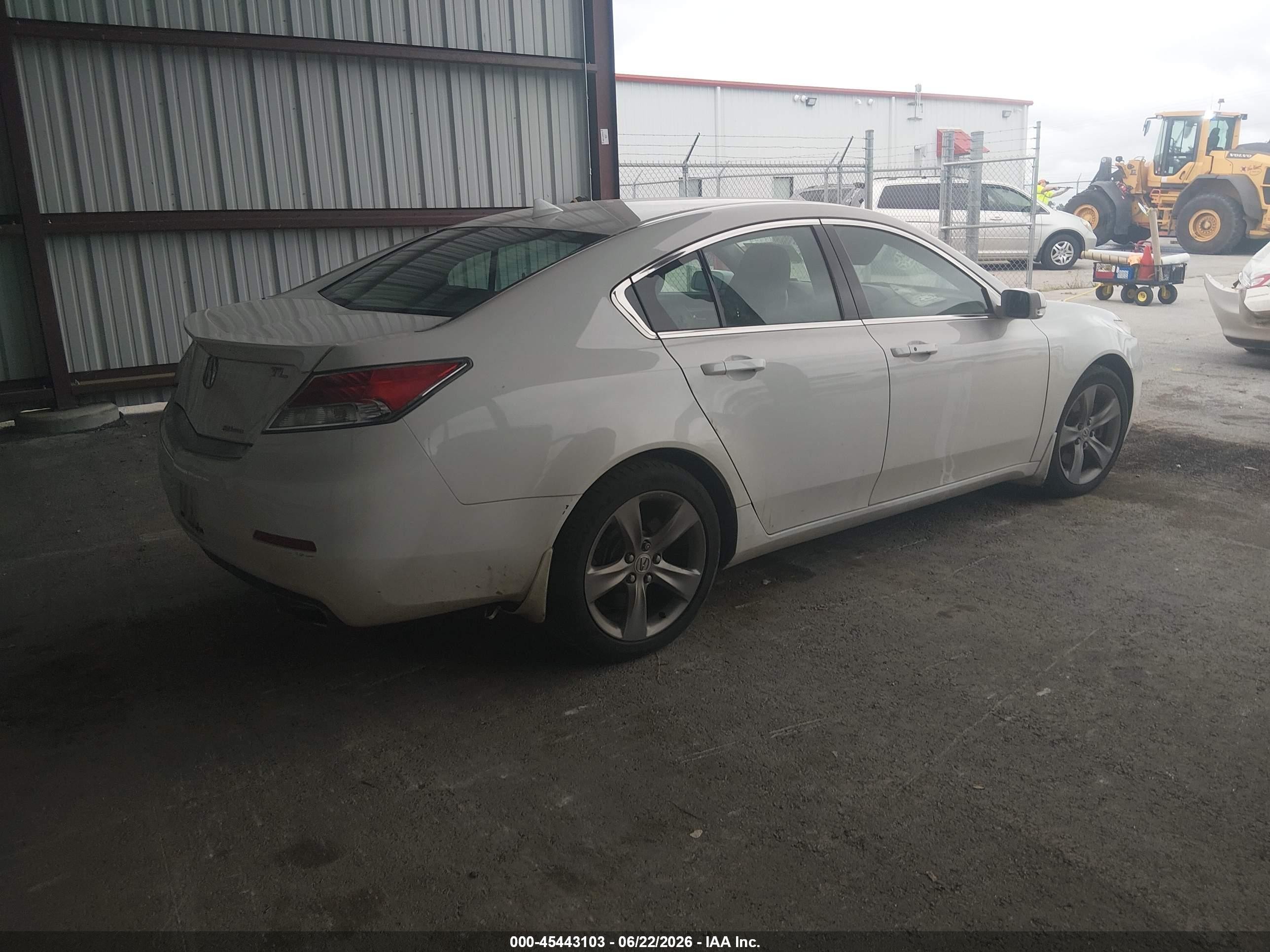 2013 Acura Tl 3.7 White vin: 19UUA9F52DA004641