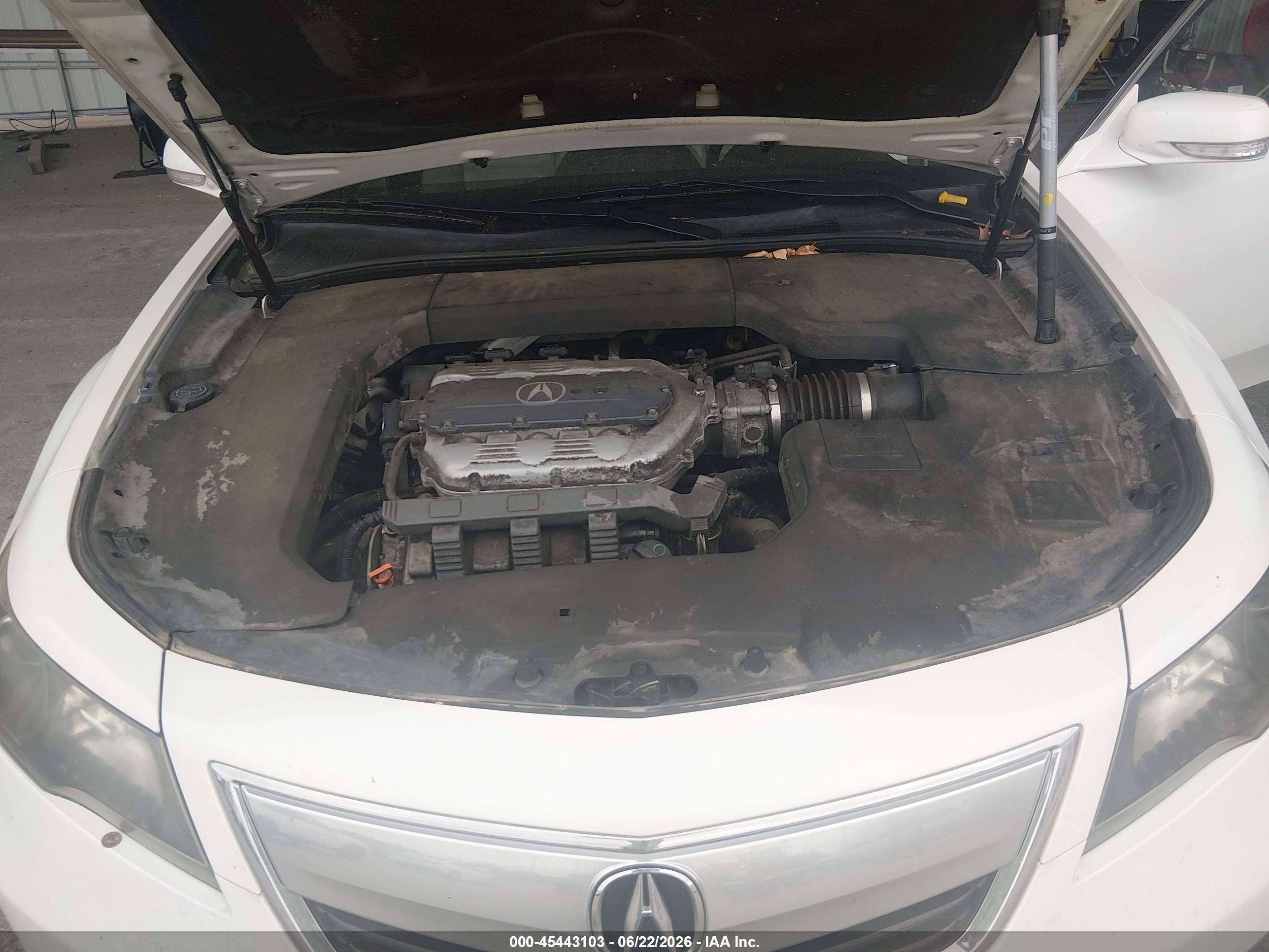 2013 Acura Tl 3.7 White vin: 19UUA9F52DA004641