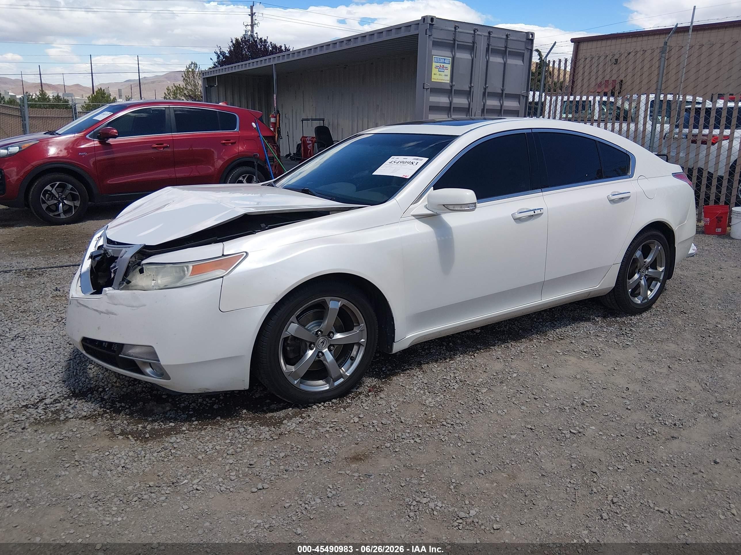 2010 Acura Tl 3.7 White vin: 19UUA9F53AA004434