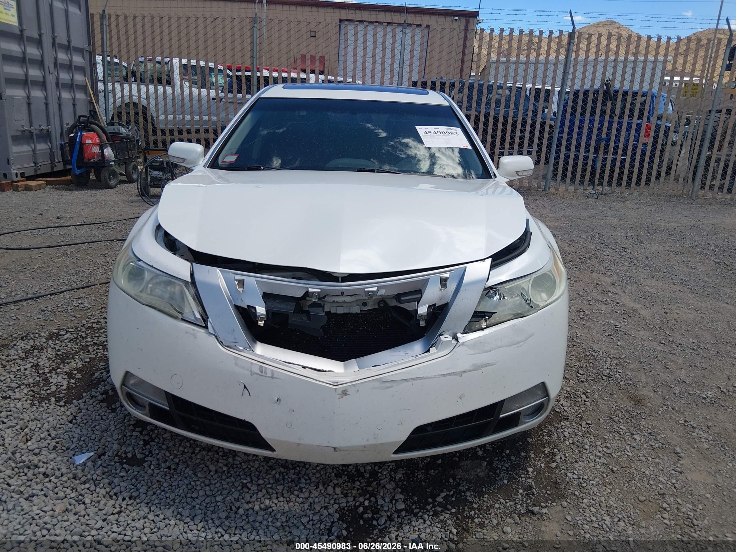 2010 Acura Tl 3.7 White vin: 19UUA9F53AA004434