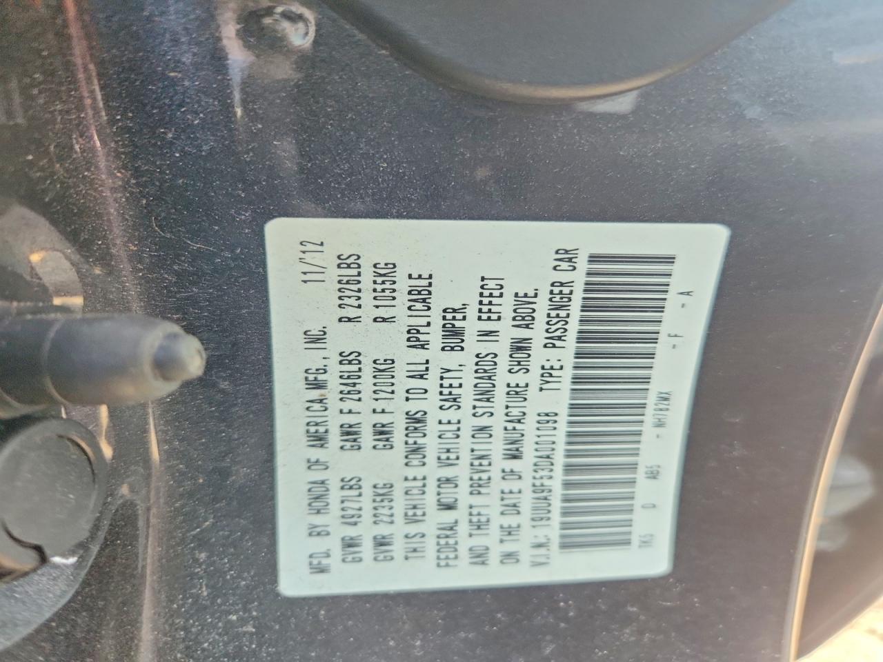 2013 Acura Tl Tech Gray vin: 19UUA9F53DA001098
