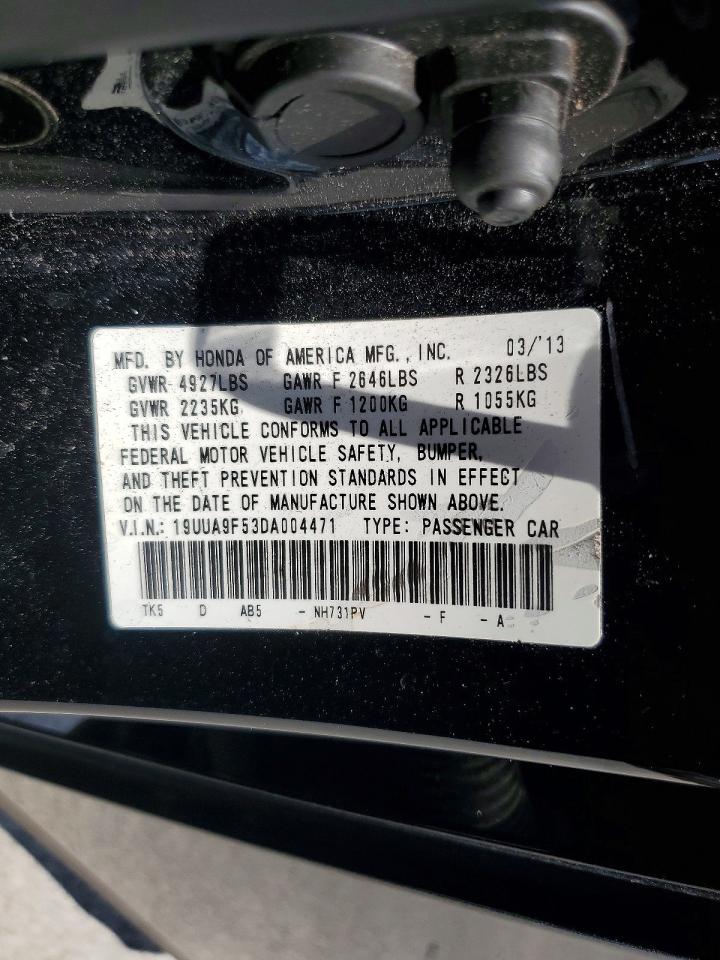 2013 Acura Tl Tech Черный vin: 19UUA9F53DA004471