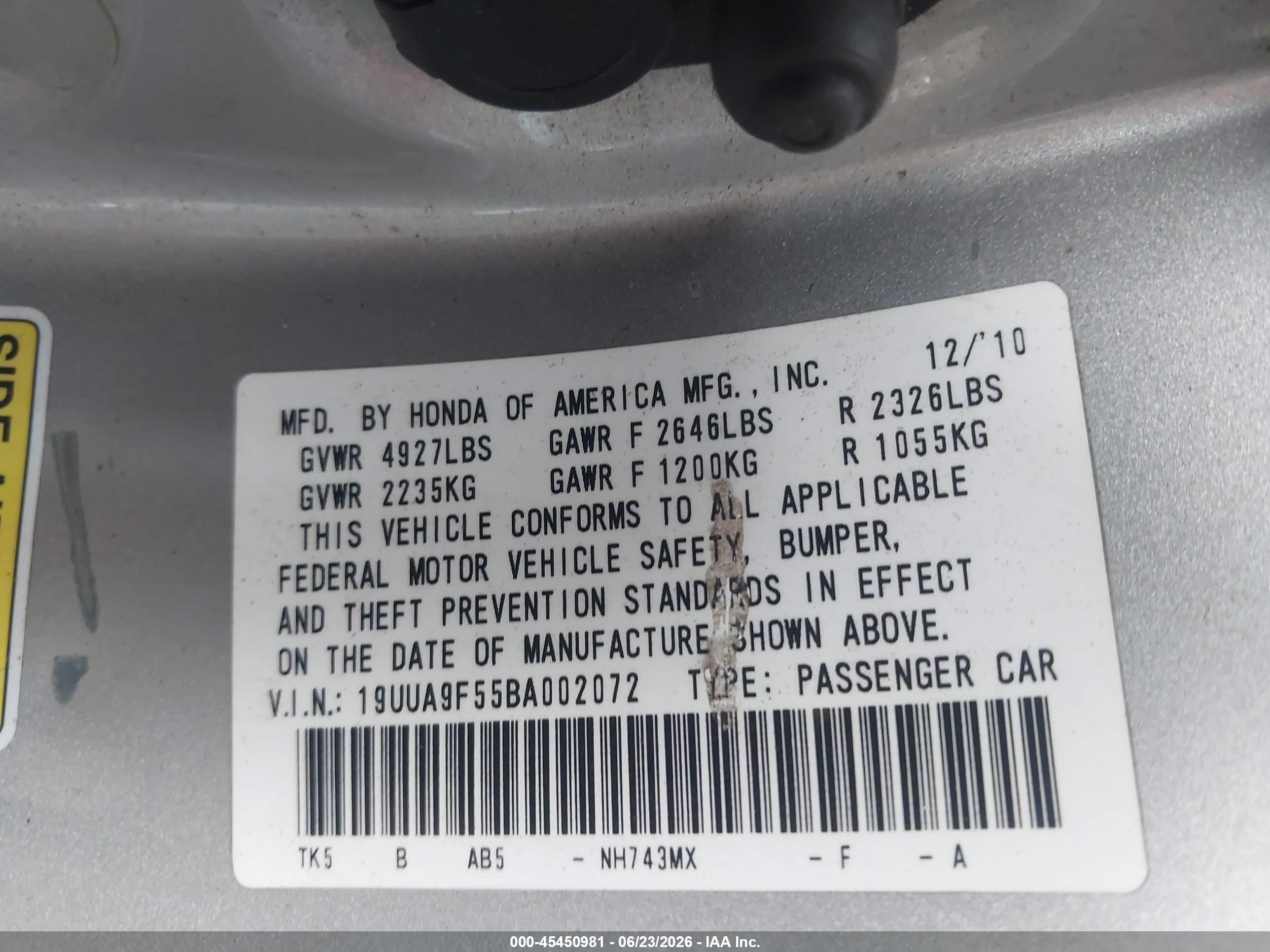 2011 Acura Tl 3.7 Silver vin: 19UUA9F55BA002072
