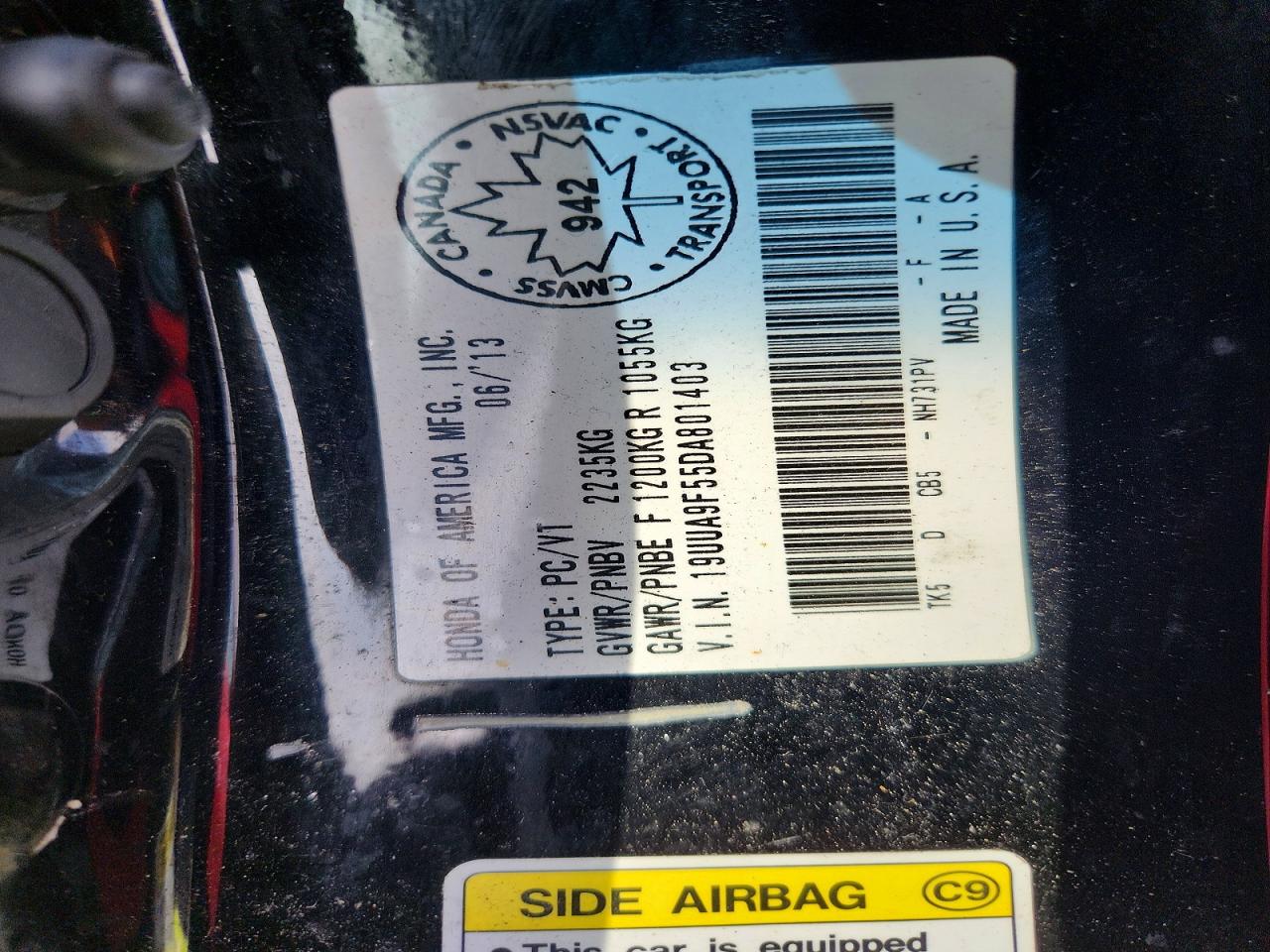 2013 Acura Tl Tech Black vin: 19UUA9F55DA801403