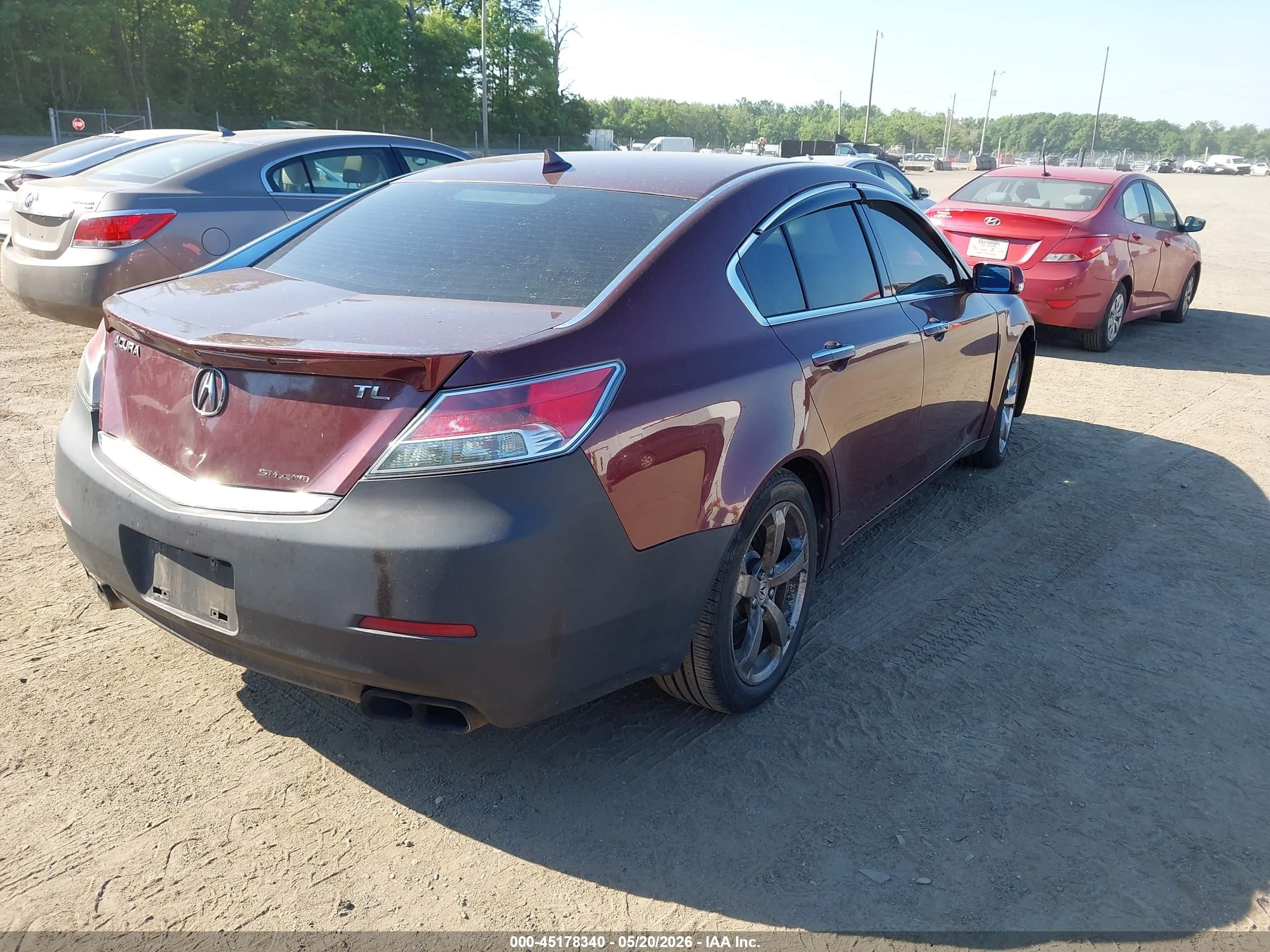 2010 Acura Tl 3.7 Burgundy vin: 19UUA9F57AA004694