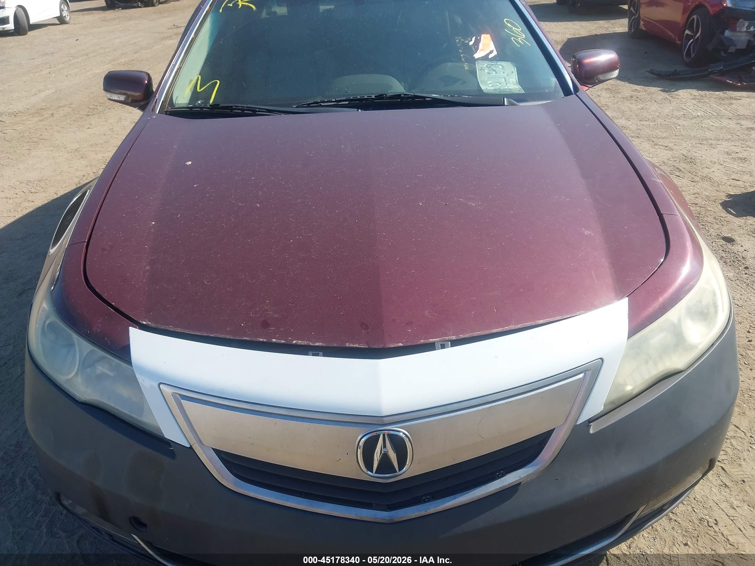 2010 Acura Tl 3.7 Burgundy vin: 19UUA9F57AA004694