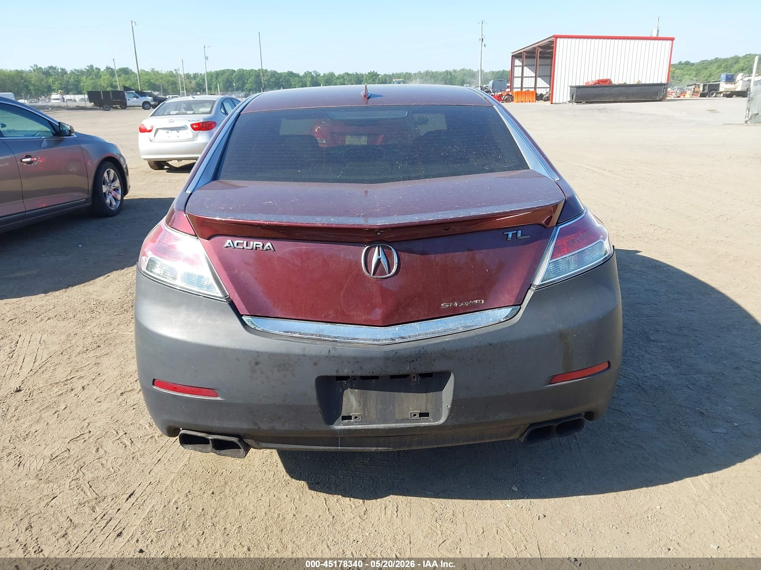2010 Acura Tl 3.7 Burgundy vin: 19UUA9F57AA004694