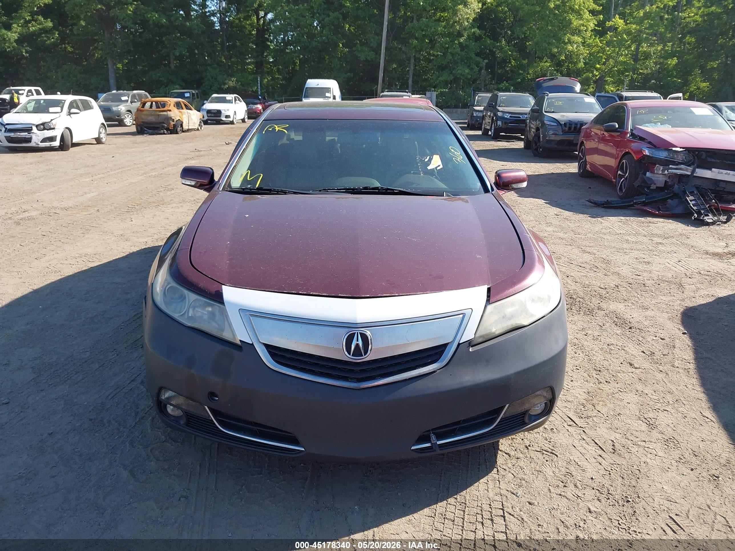 2010 Acura Tl 3.7 Burgundy vin: 19UUA9F57AA004694