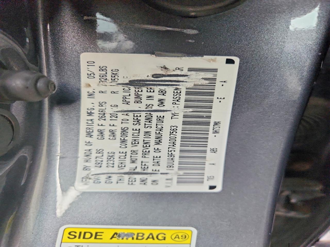 2010 Acura Tl Gray vin: 19UUA9F57AA007563