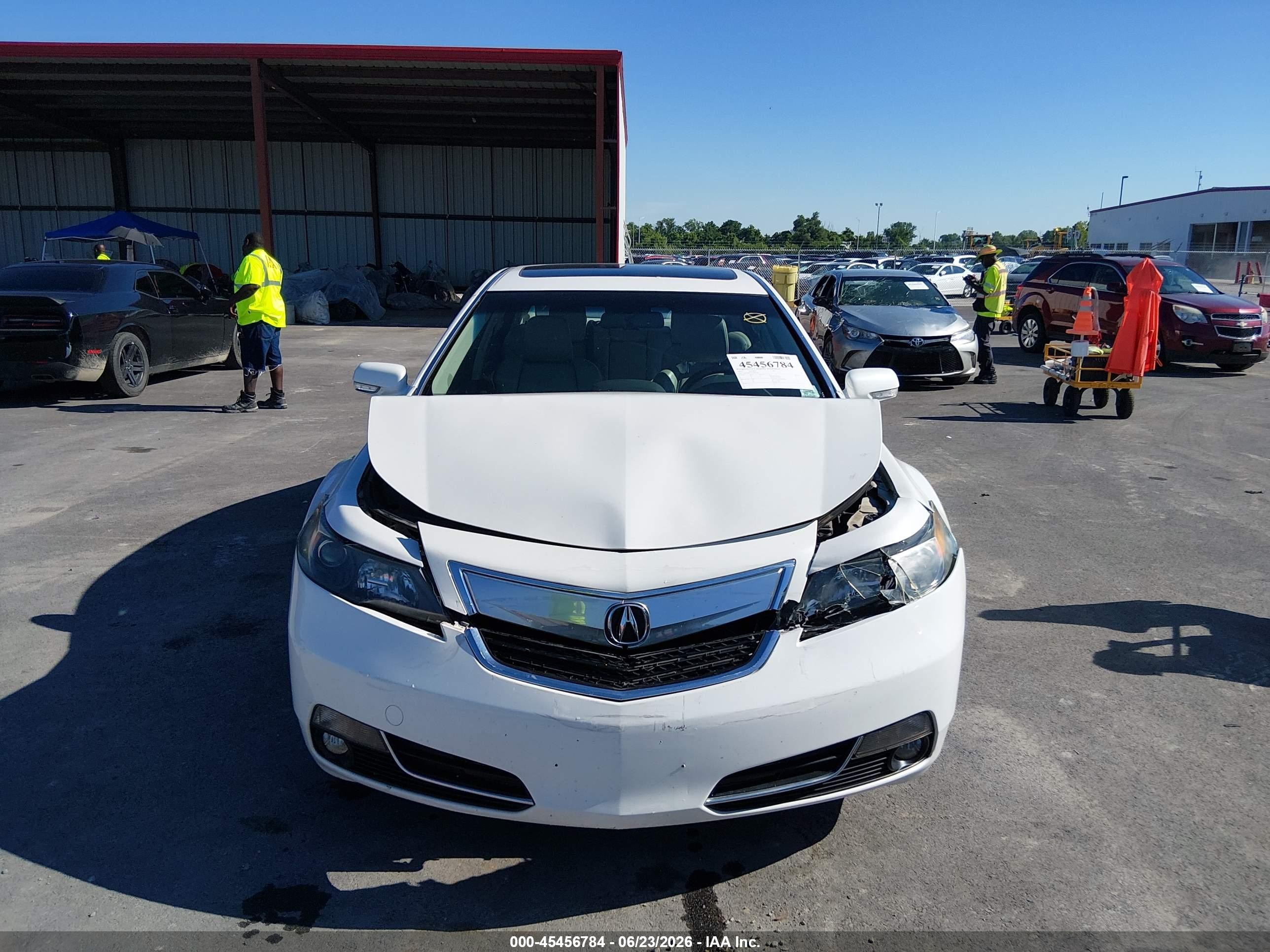2012 Acura Tl 3.7 White vin: 19UUA9F57CA000339