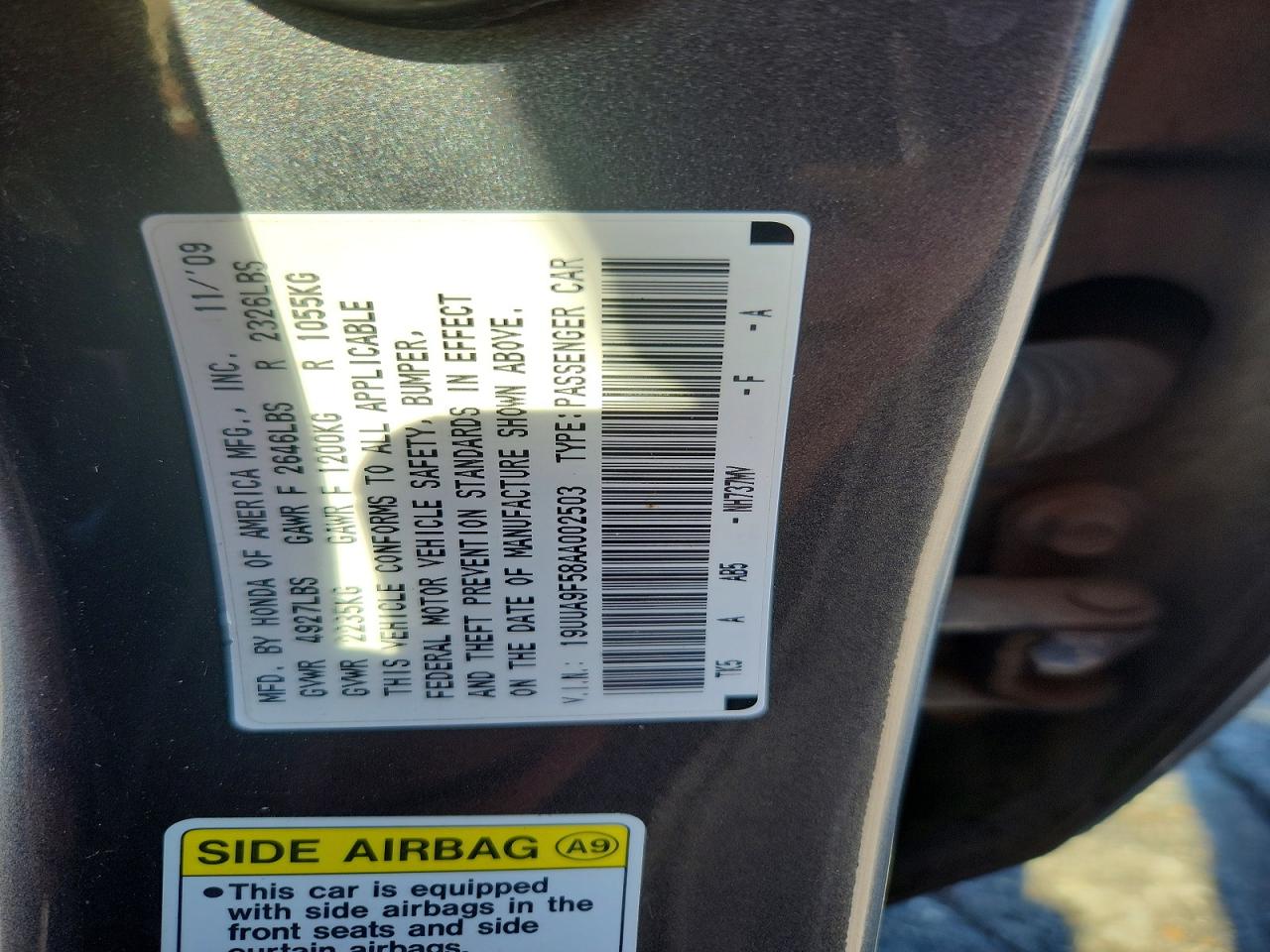 2010 Acura Tl Gray vin: 19UUA9F58AA002503