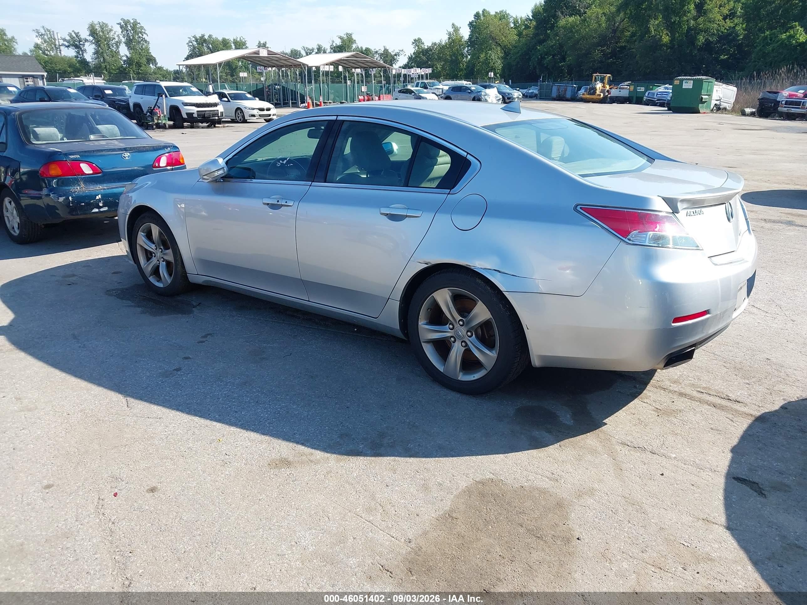 2012 Acura Tl 3.7 Silver vin: 19UUA9F58CA004271