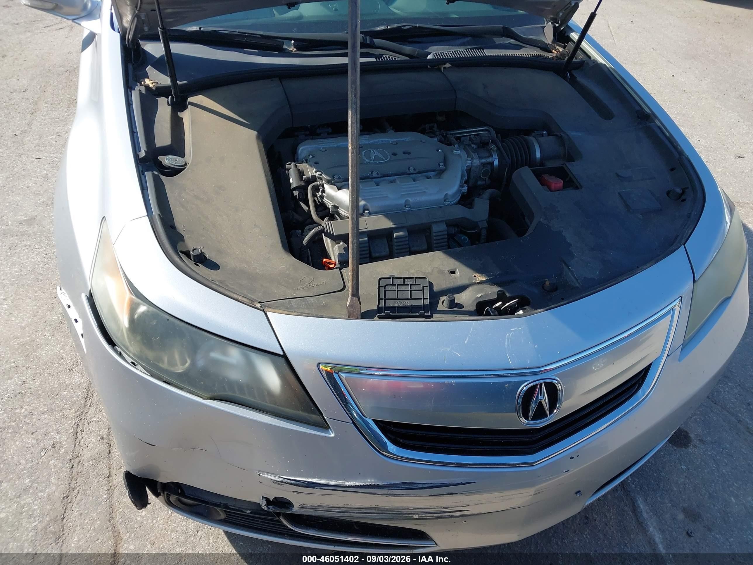 2012 Acura Tl 3.7 Silver vin: 19UUA9F58CA004271