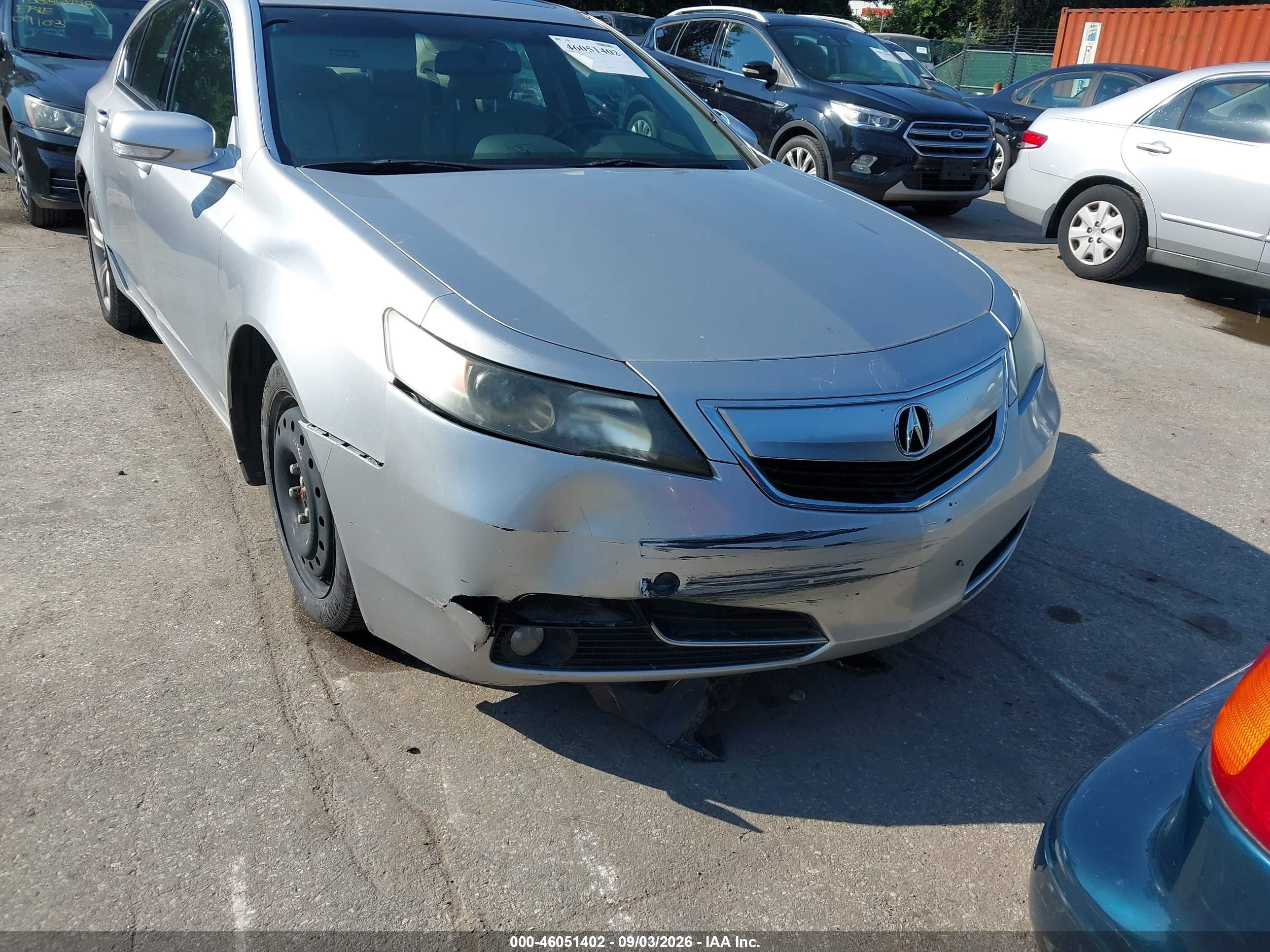 2012 Acura Tl 3.7 Silver vin: 19UUA9F58CA004271