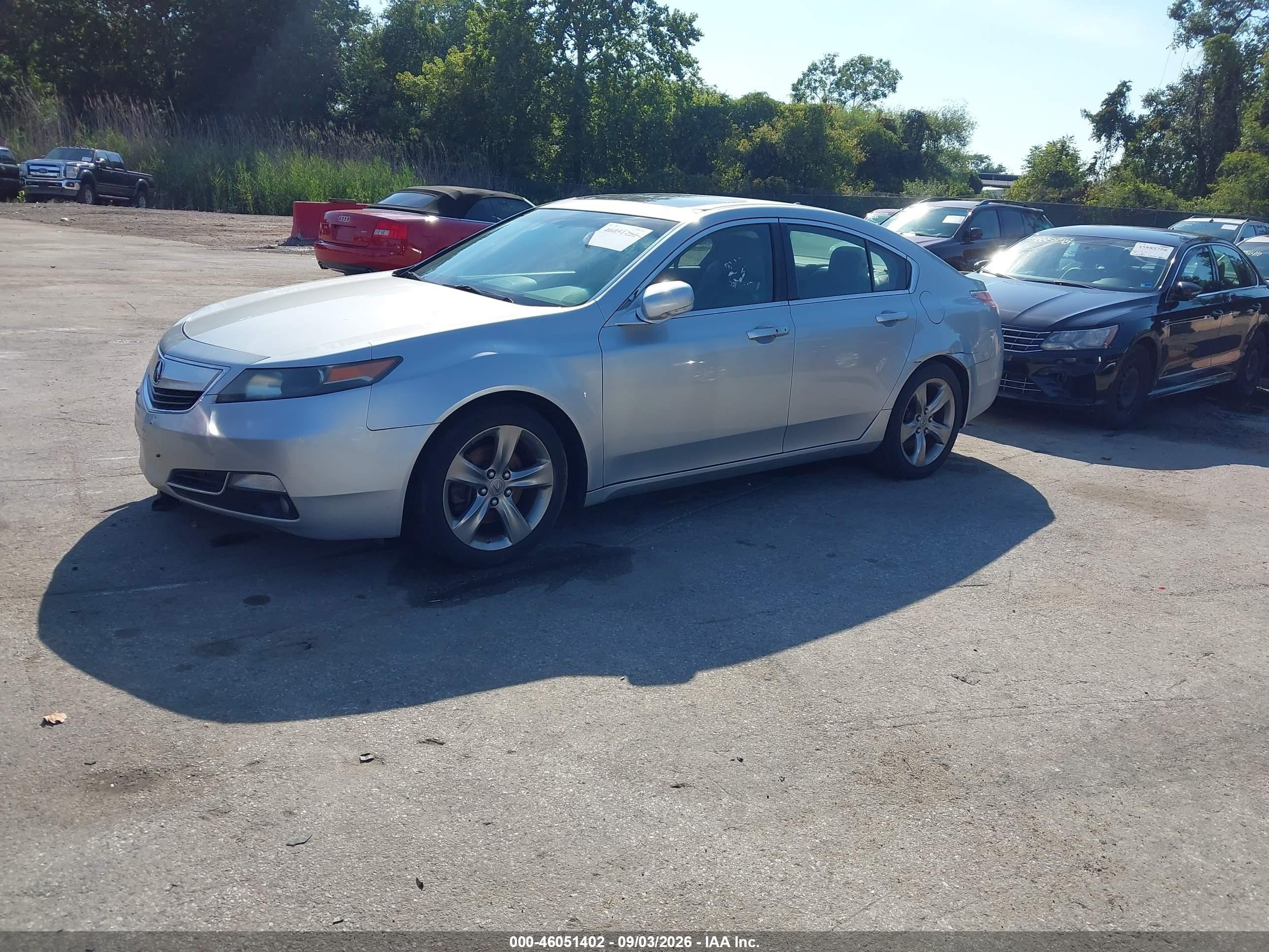 2012 Acura Tl 3.7 Silver vin: 19UUA9F58CA004271