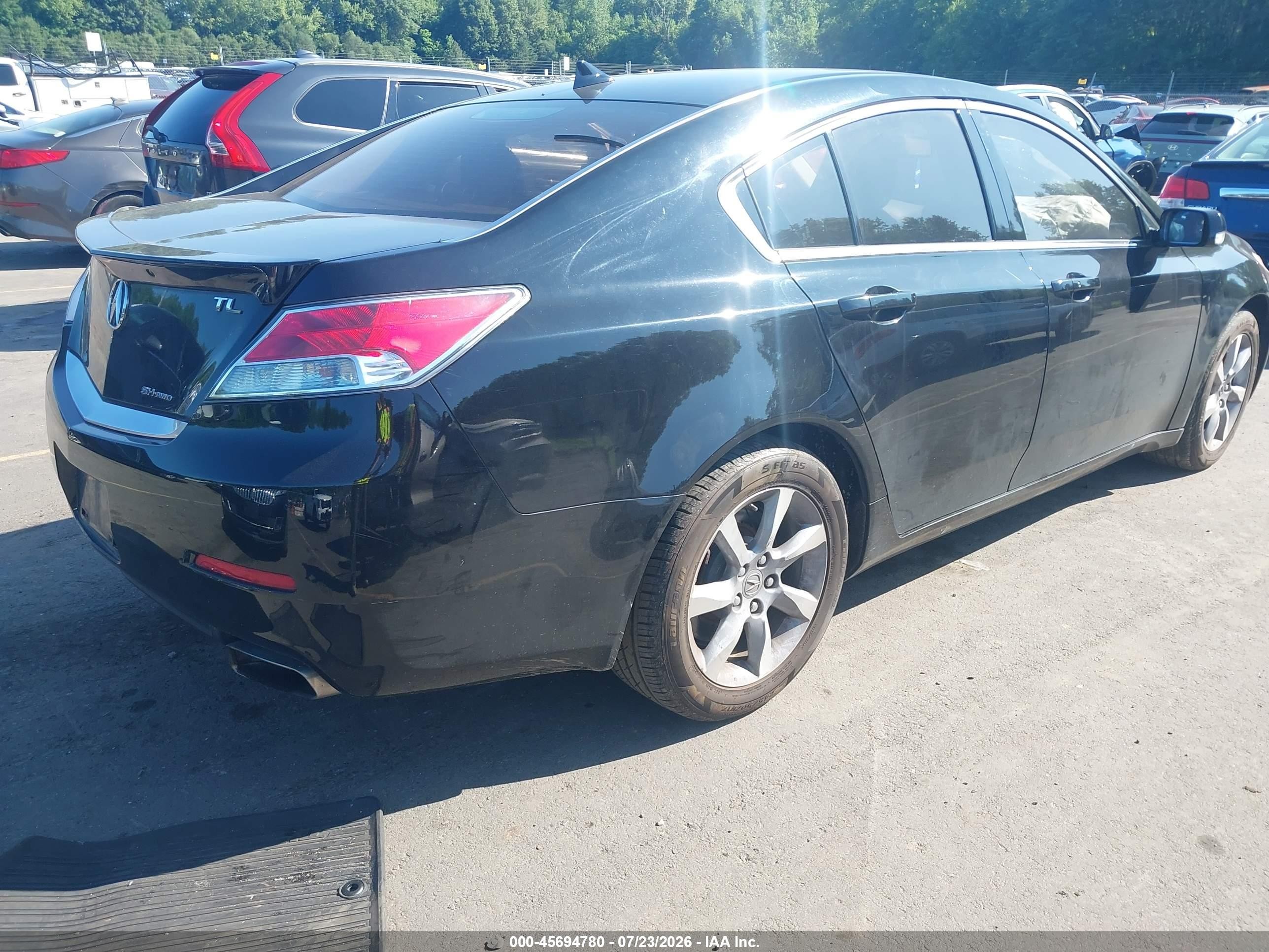 2013 Acura Tl 3.7 Black vin: 19UUA9F58DA003333