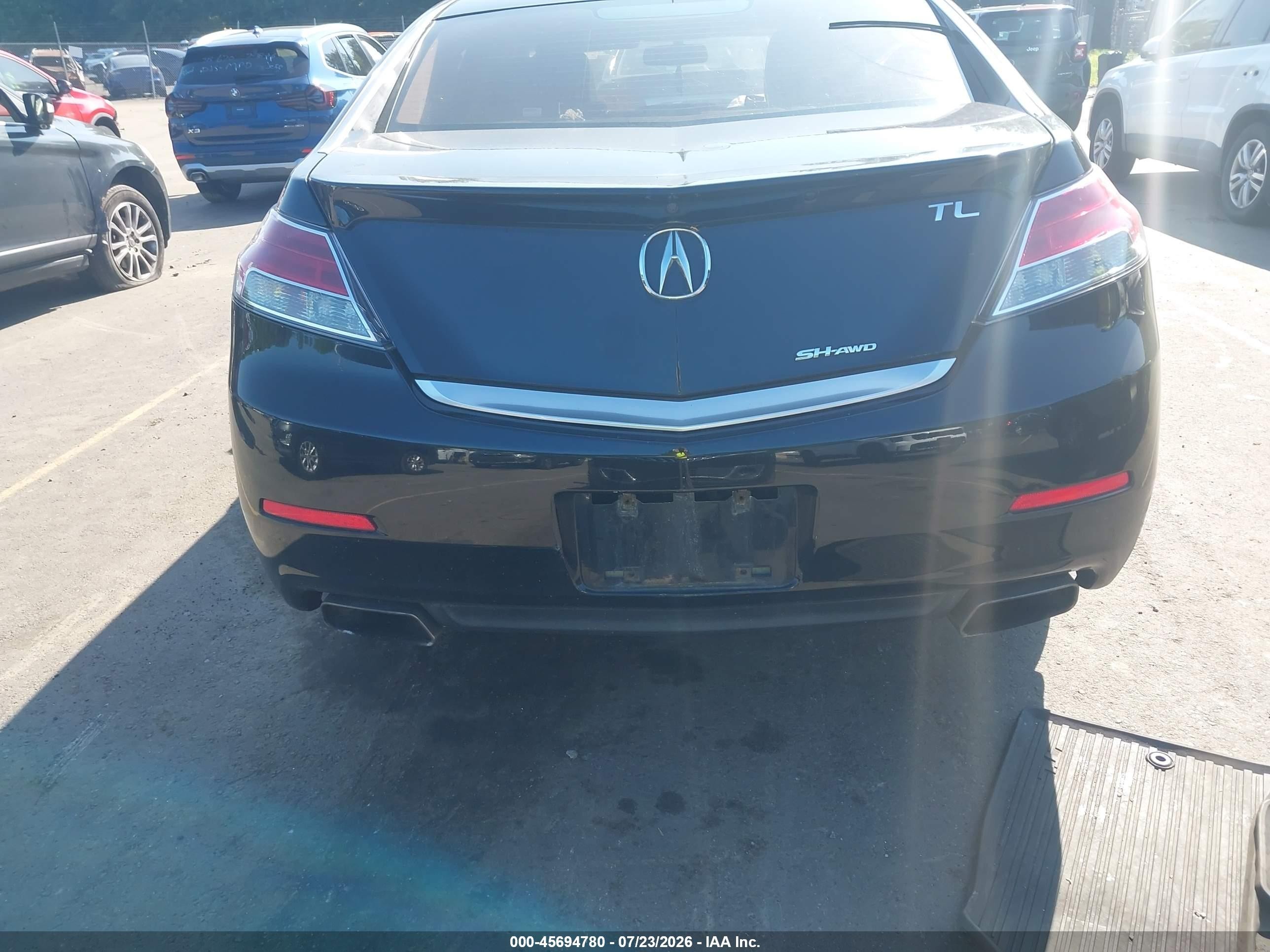 2013 Acura Tl 3.7 Black vin: 19UUA9F58DA003333