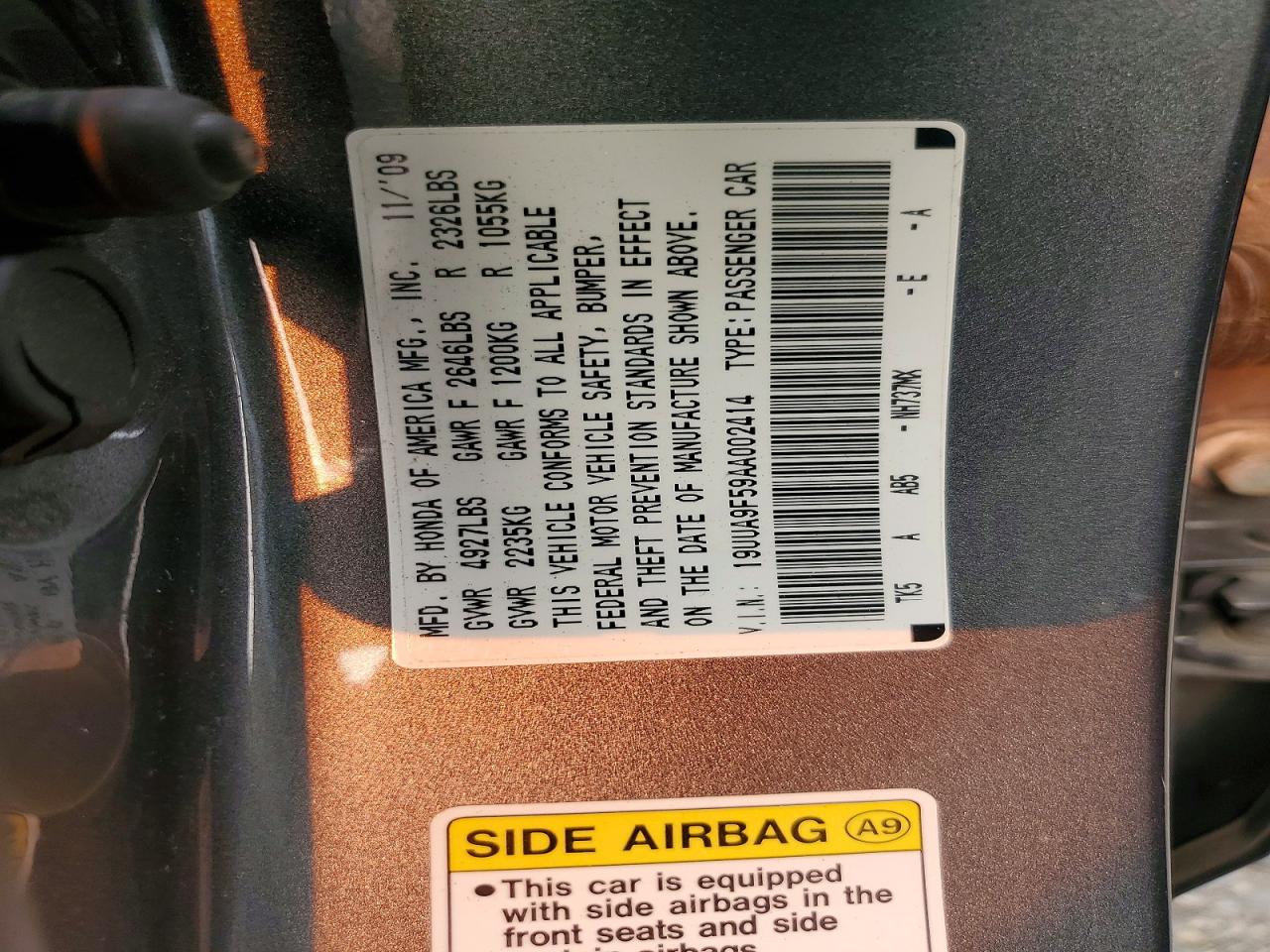 2010 Acura Tl Gray vin: 19UUA9F59AA002414