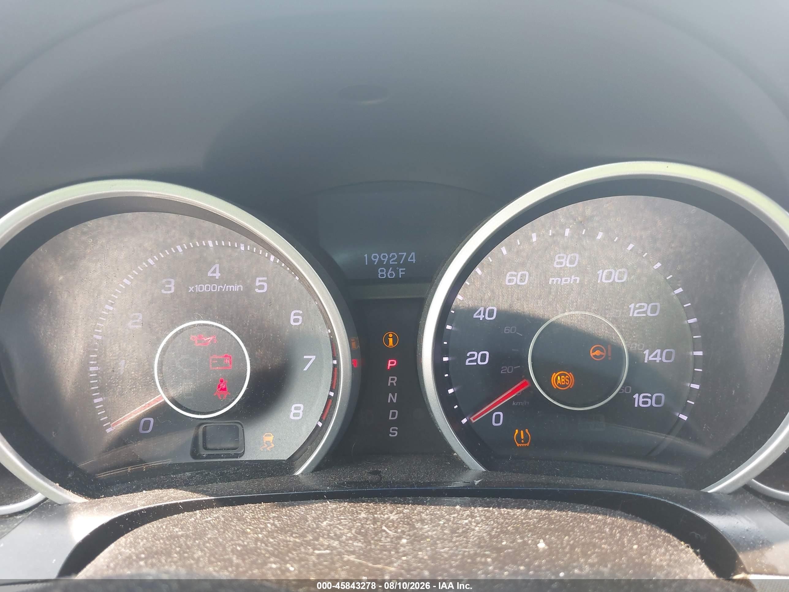 2010 Acura Tl 3.7 Silver vin: 19UUA9F59AA004132