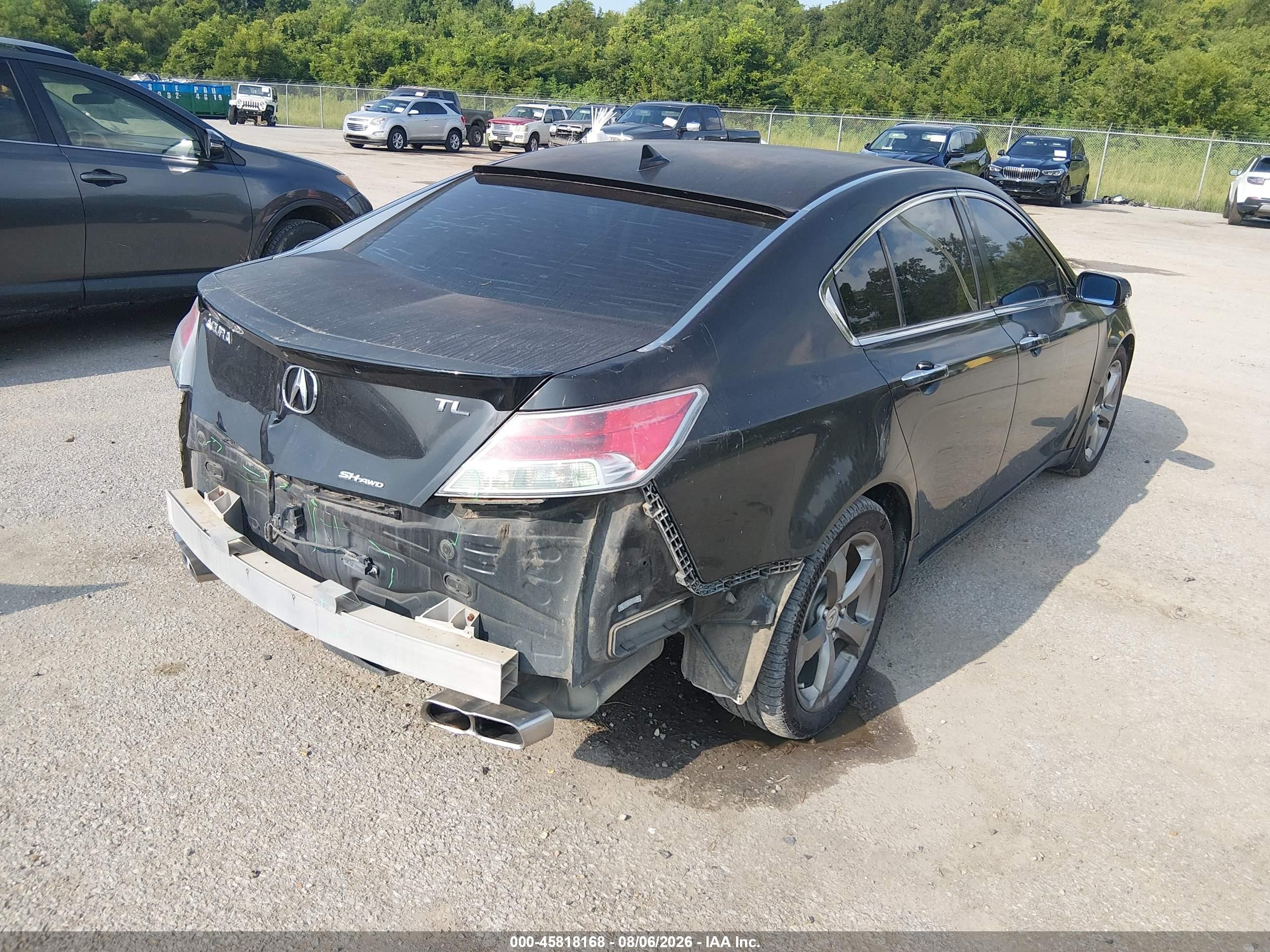 2011 Acura Tl 3.7 Black vin: 19UUA9F59BA001894