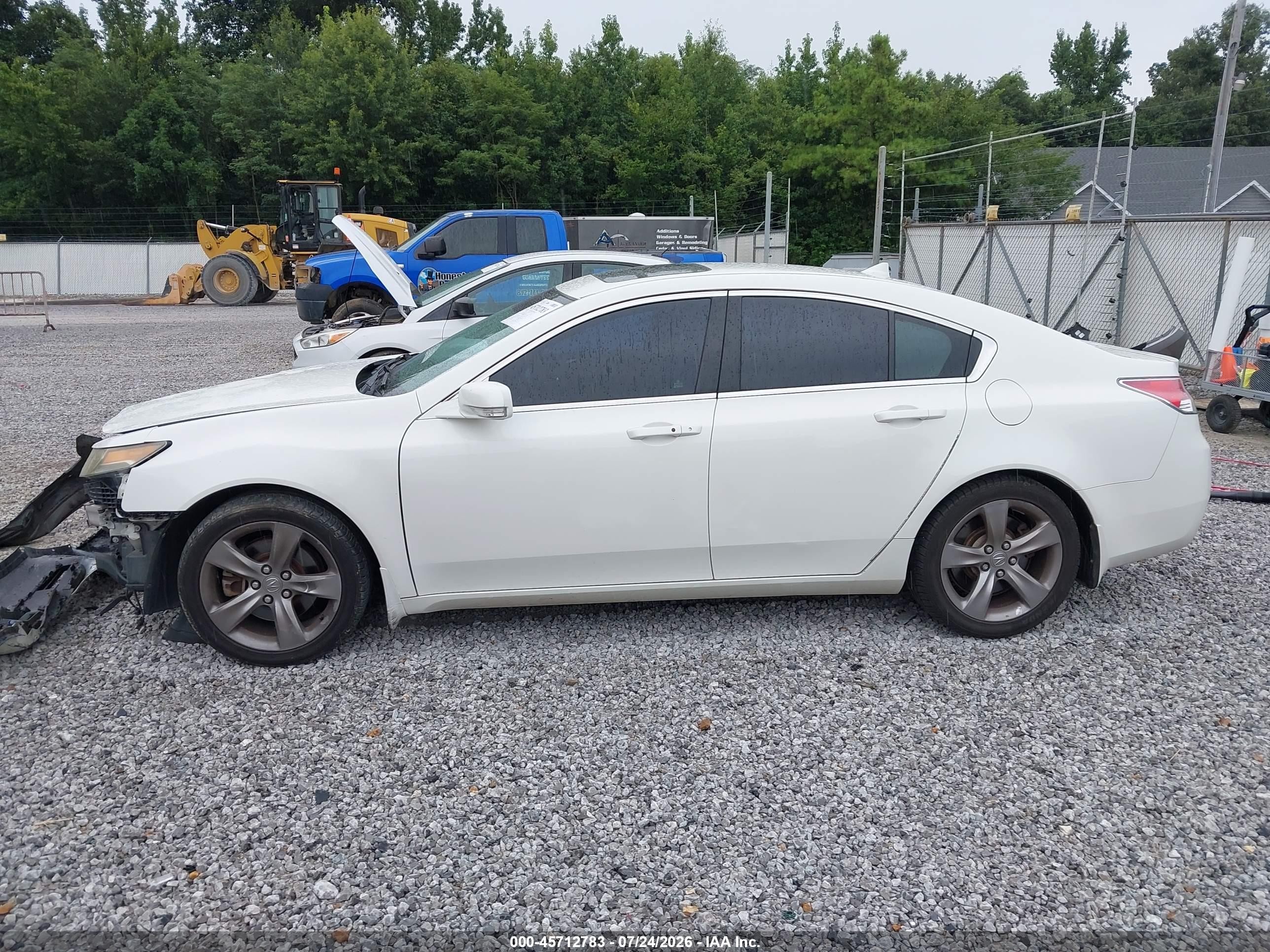 2012 Acura Tl 3.7 White vin: 19UUA9F59CA002173