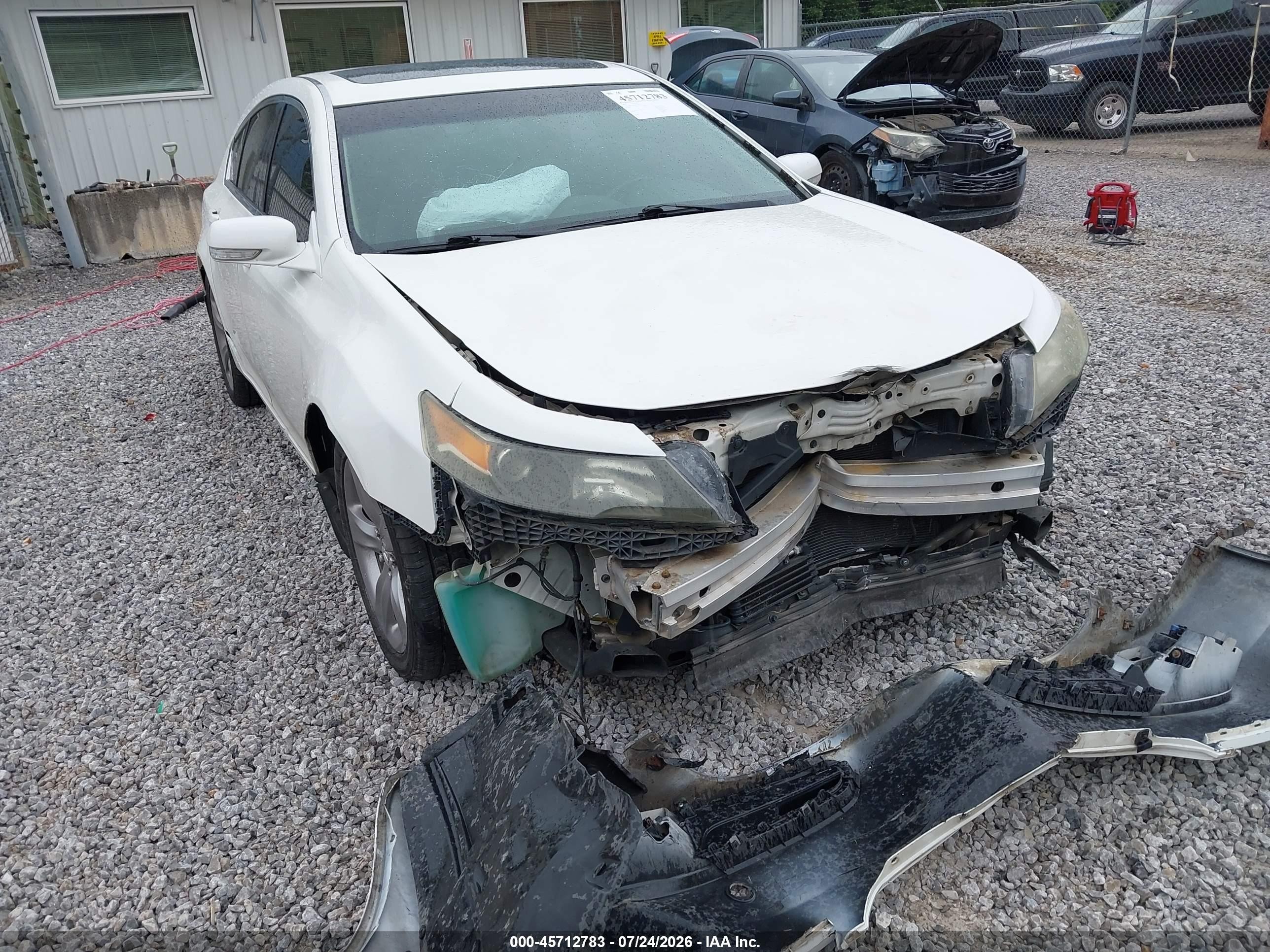 2012 Acura Tl 3.7 White vin: 19UUA9F59CA002173