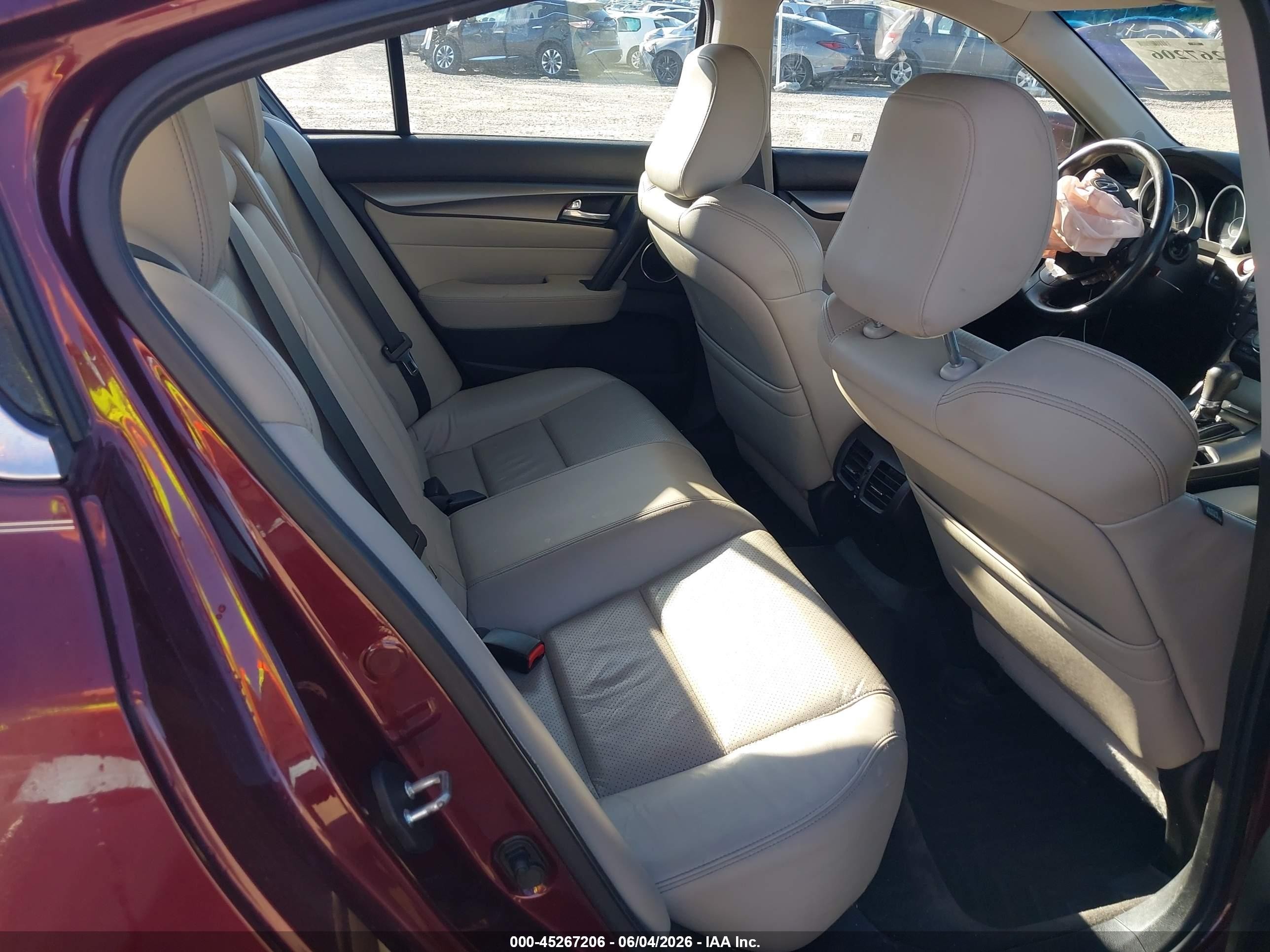 2012 Acura Tl 3.7 Burgundy vin: 19UUA9F5XCA005244