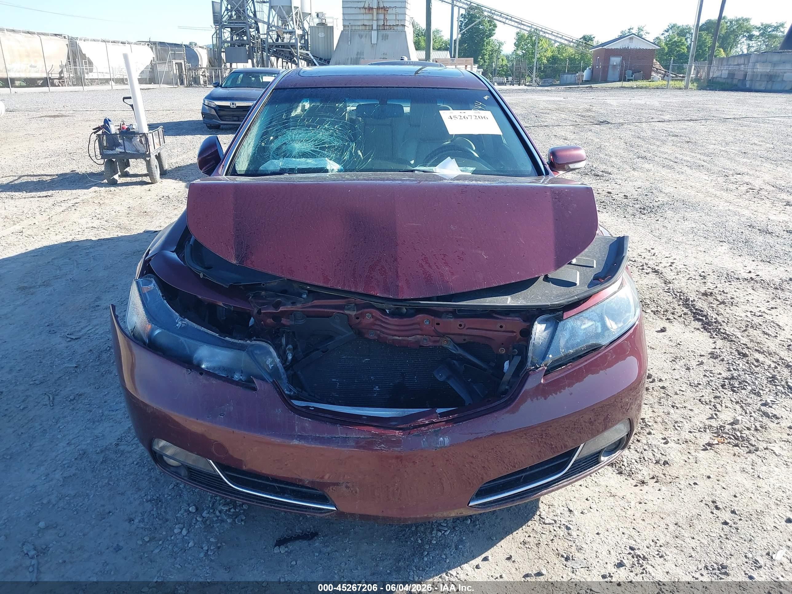 2012 Acura Tl 3.7 Burgundy vin: 19UUA9F5XCA005244