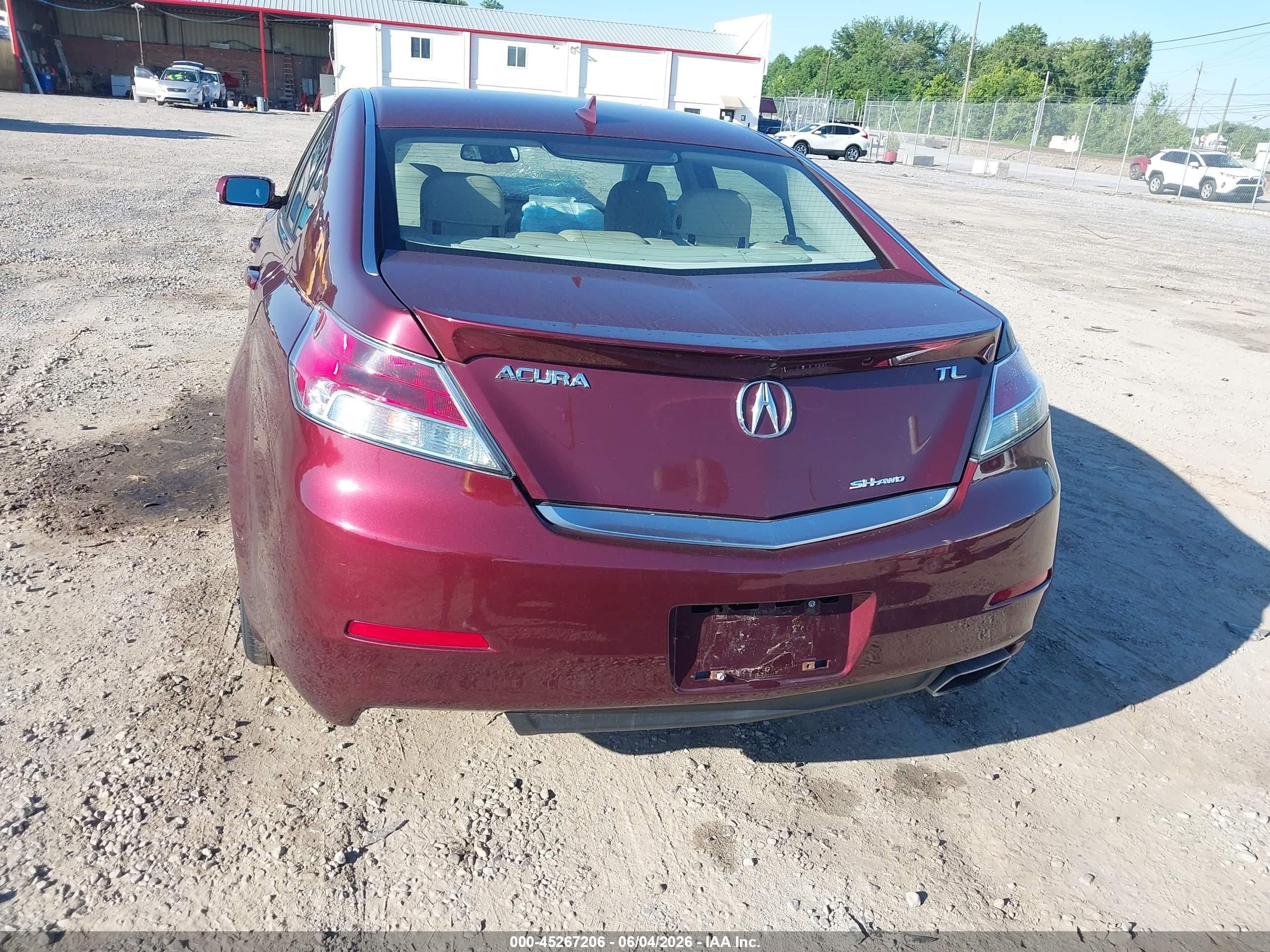 2012 Acura Tl 3.7 Burgundy vin: 19UUA9F5XCA005244