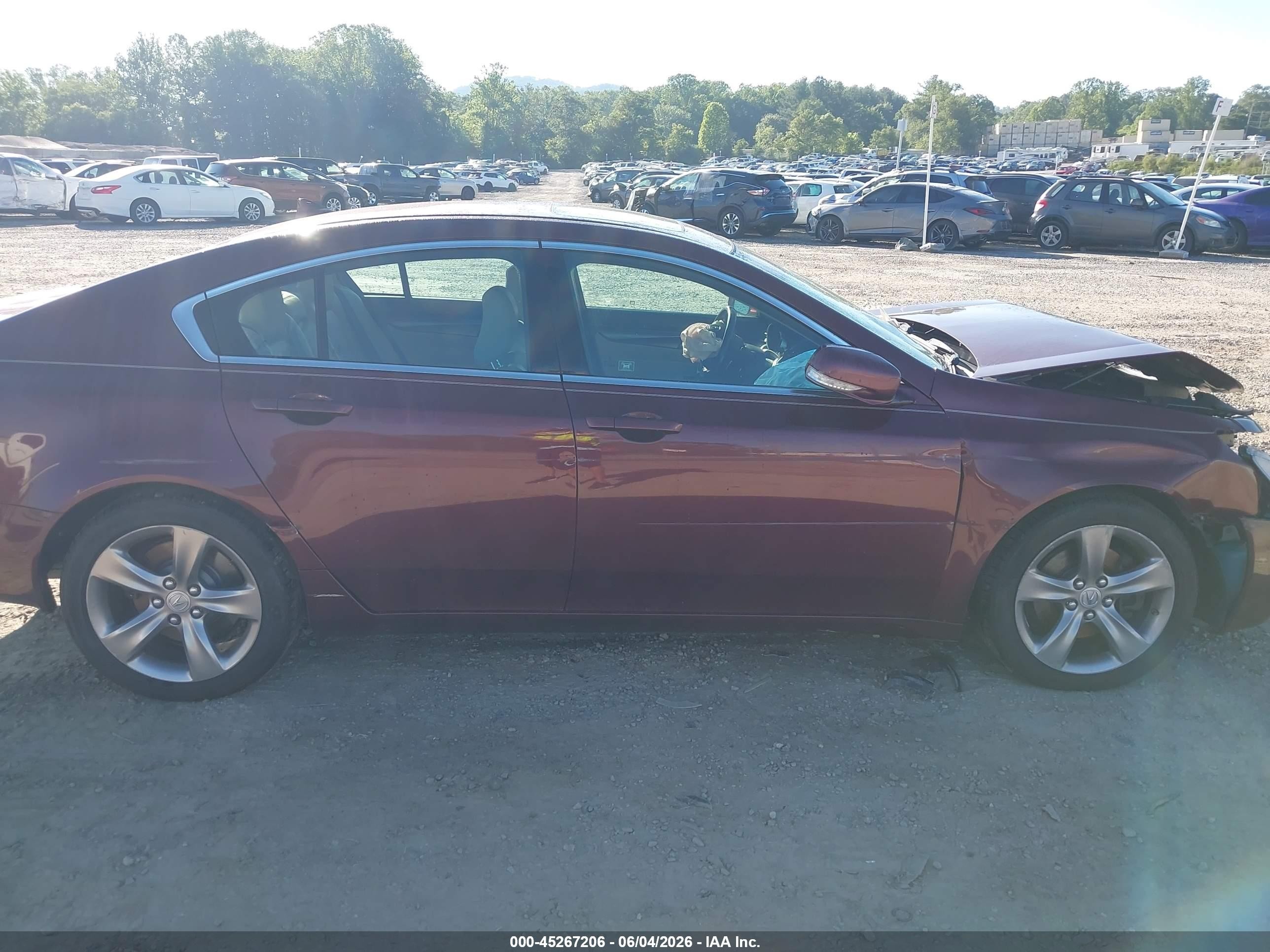 2012 Acura Tl 3.7 Burgundy vin: 19UUA9F5XCA005244