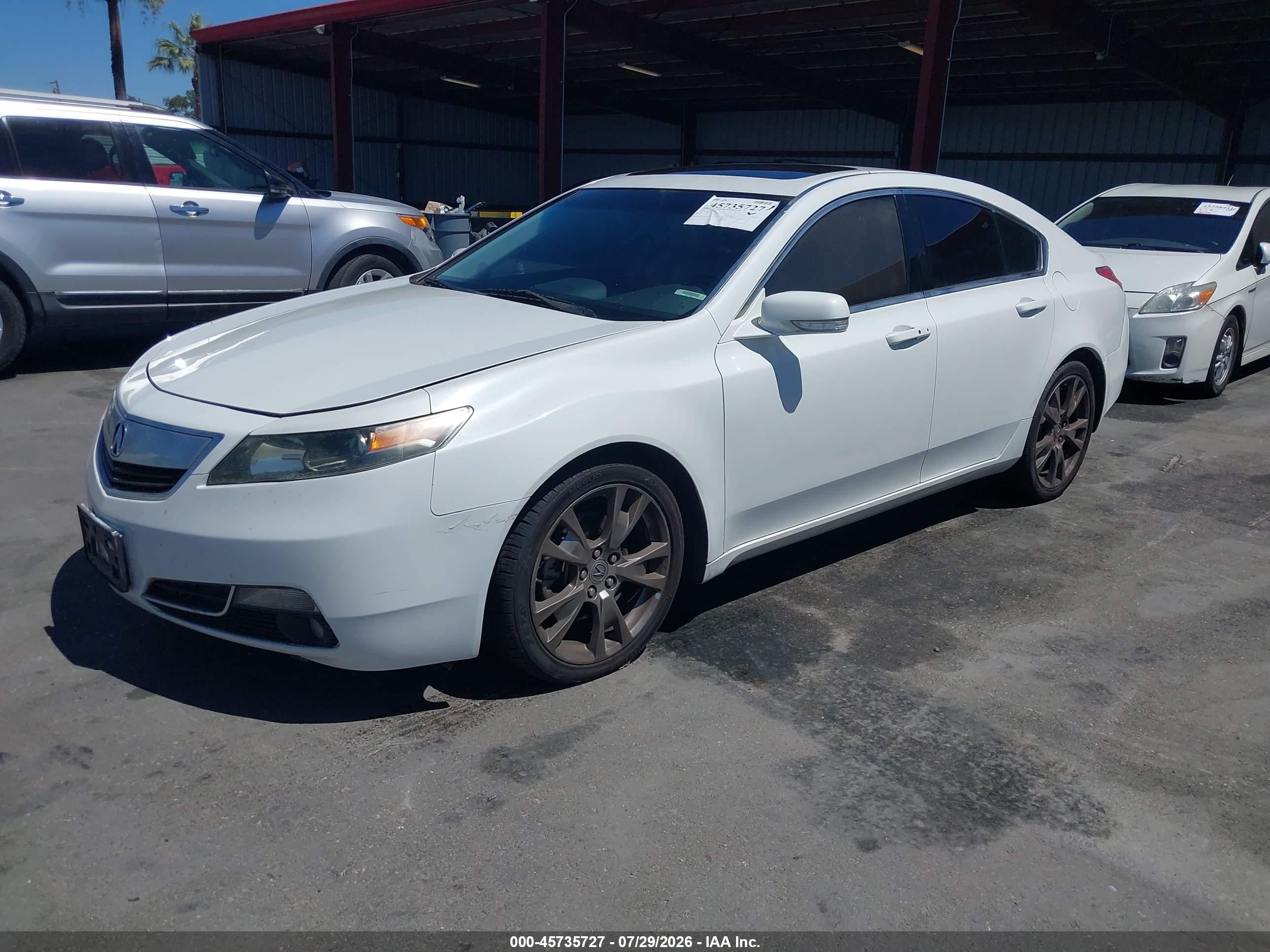 2012 Acura Tl 3.7 White vin: 19UUA9F70CA000040