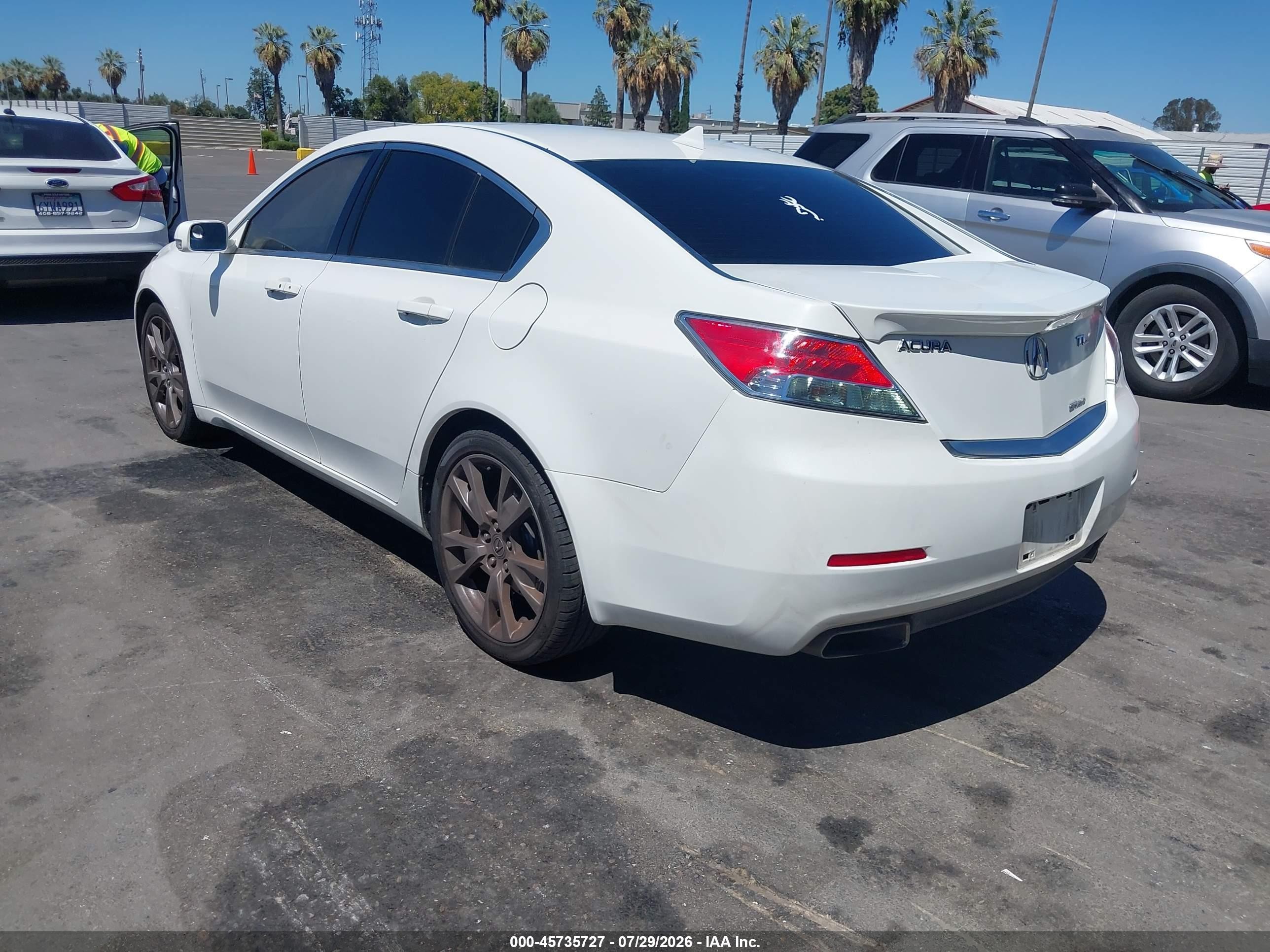 2012 Acura Tl 3.7 White vin: 19UUA9F70CA000040