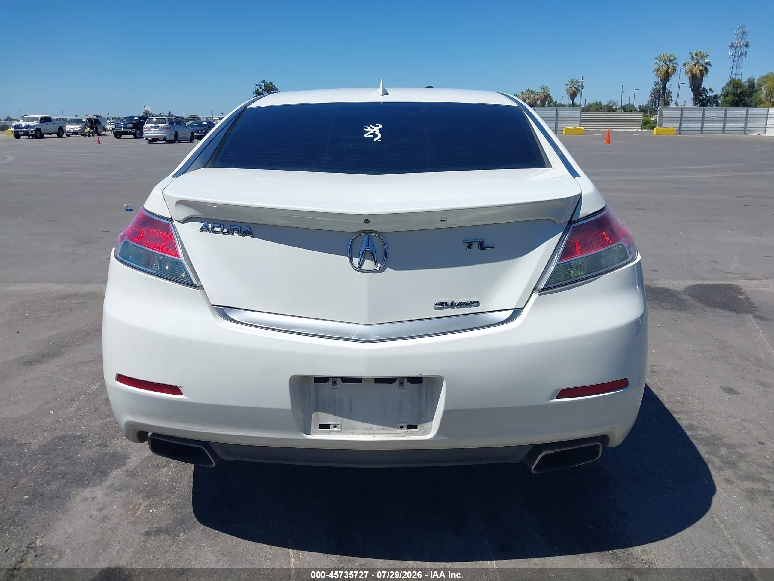 2012 Acura Tl 3.7 White vin: 19UUA9F70CA000040