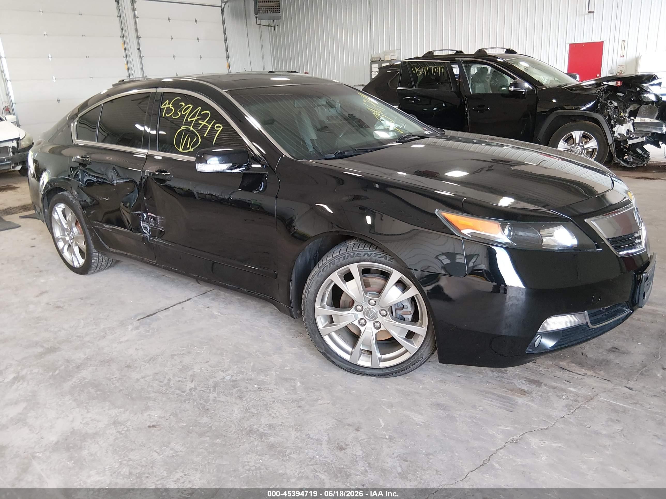 2012 Acura Tl 3.7 Black vin: 19UUA9F71CA003755