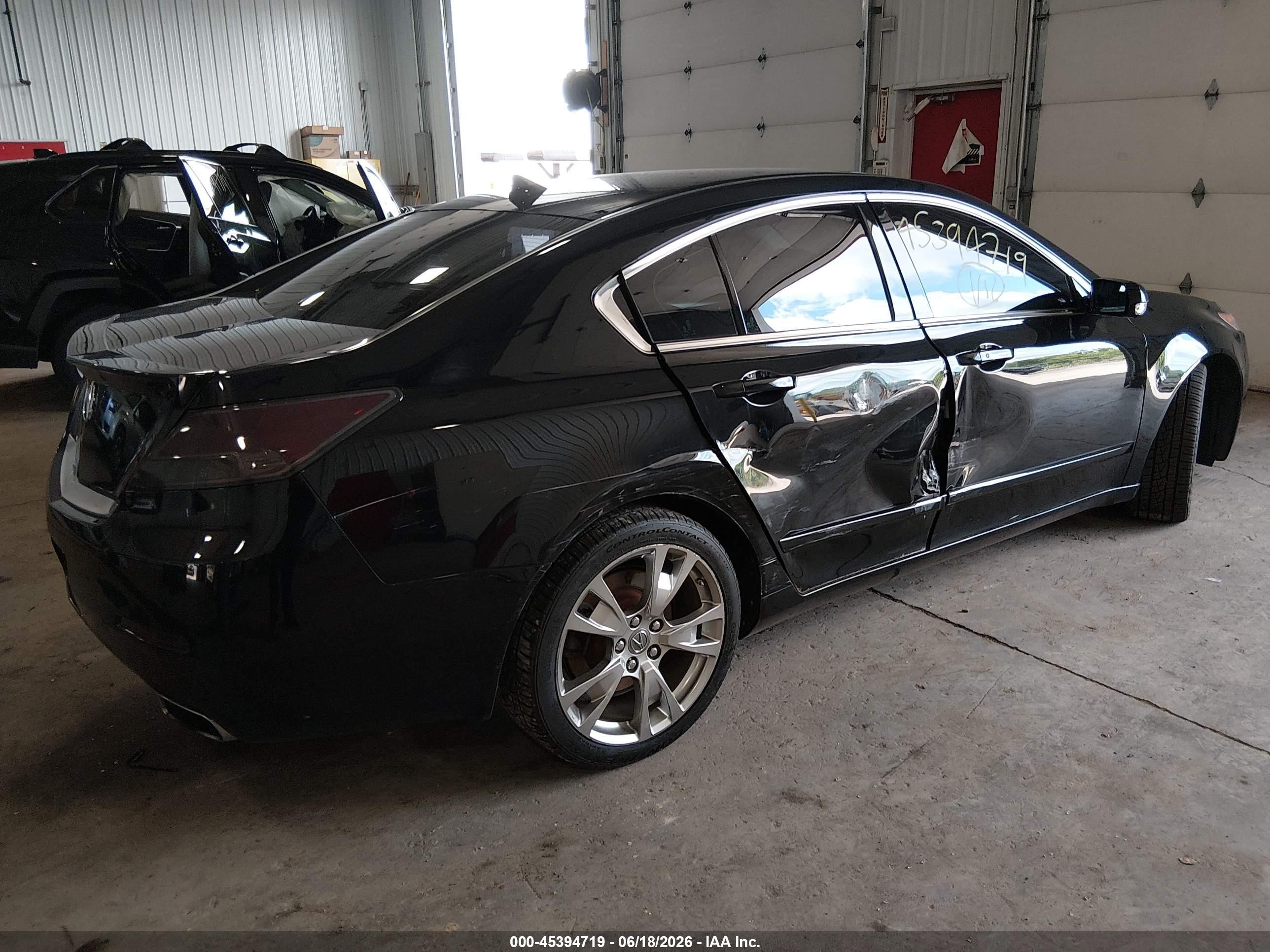 2012 Acura Tl 3.7 Black vin: 19UUA9F71CA003755