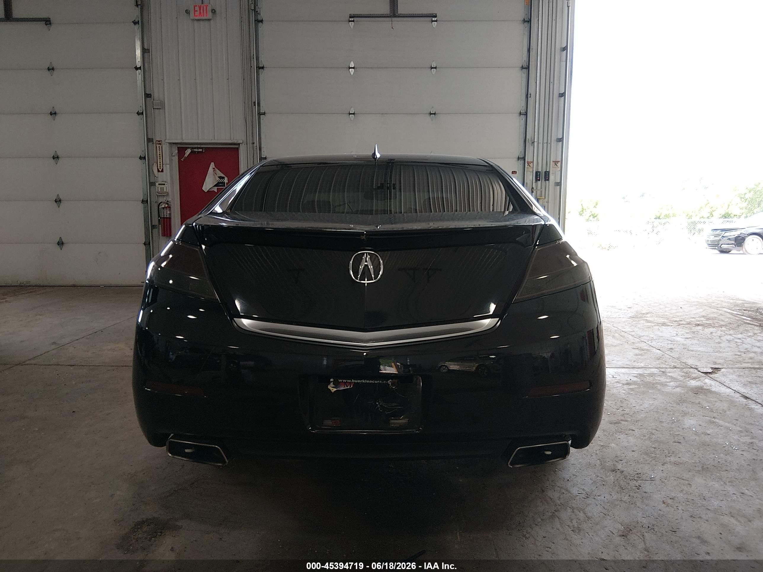 2012 Acura Tl 3.7 Black vin: 19UUA9F71CA003755