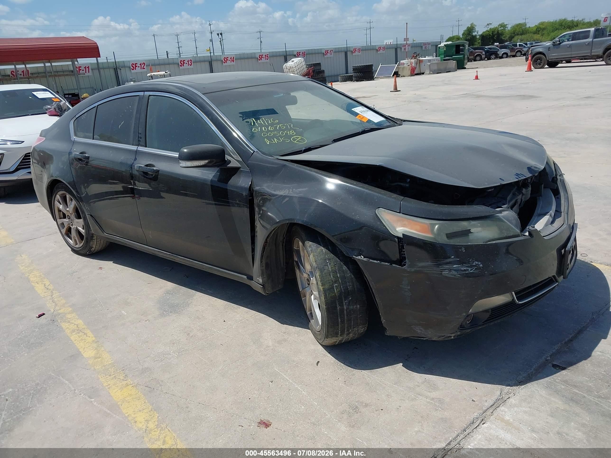 2012 Acura Tl 3.7 Черный vin: 19UUA9F71CA005098