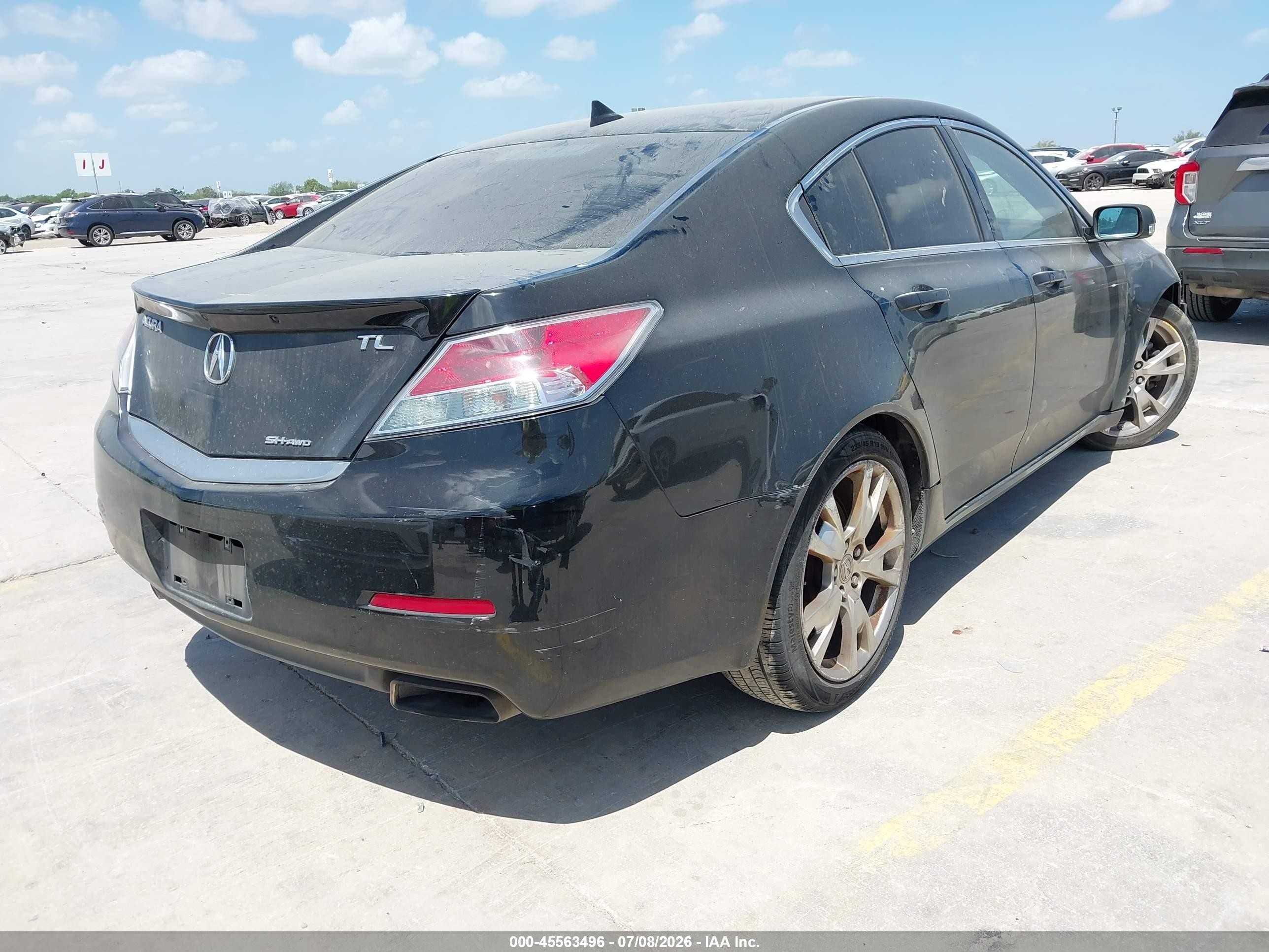 2012 Acura Tl 3.7 Black vin: 19UUA9F71CA005098