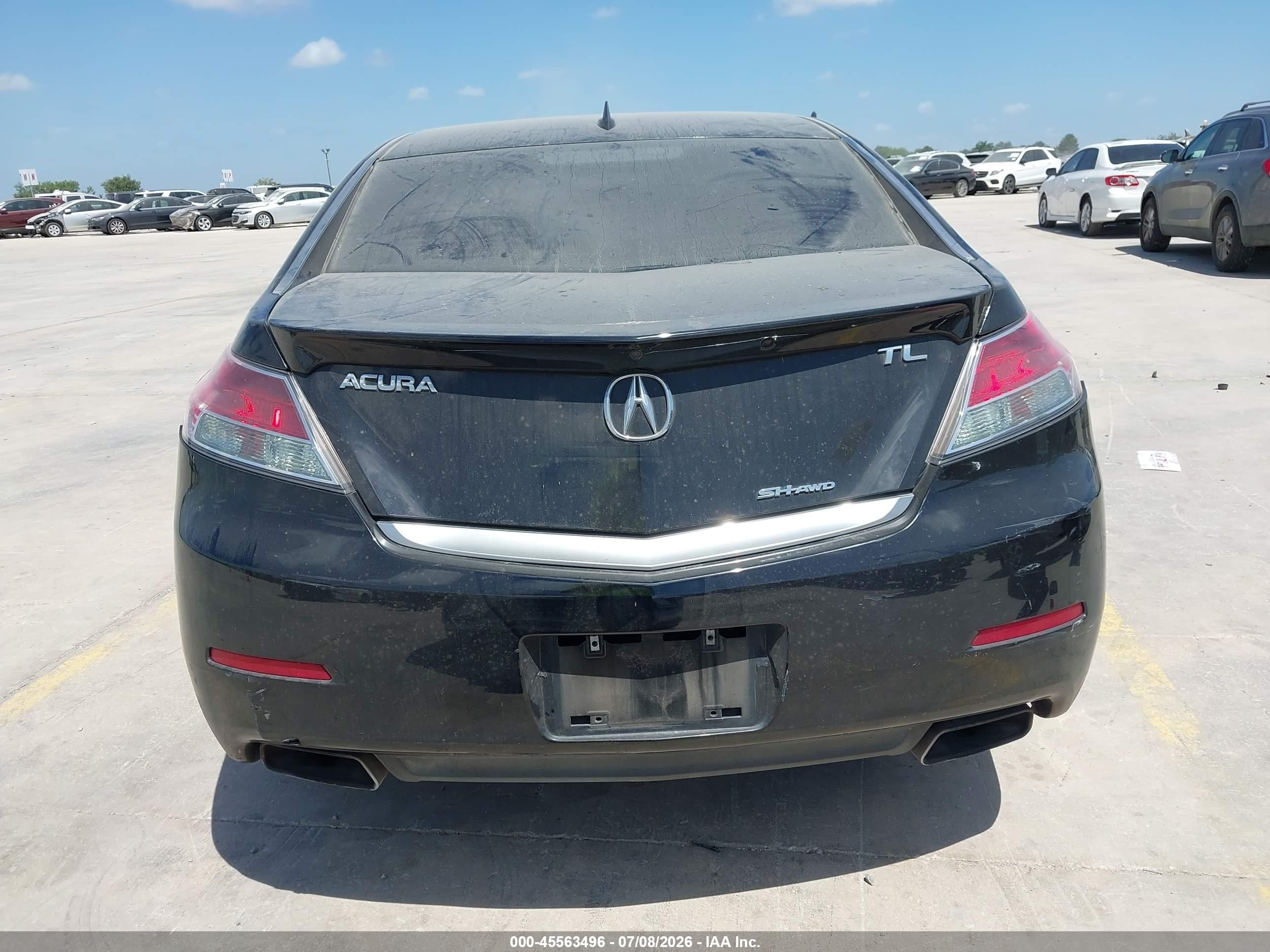 2012 Acura Tl 3.7 Black vin: 19UUA9F71CA005098
