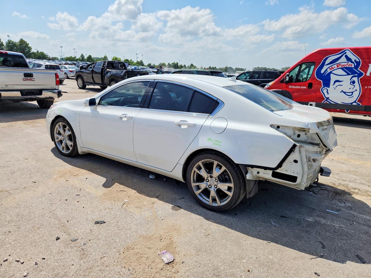 2012 Acura Tl White vin: 19UUA9F72CA004607