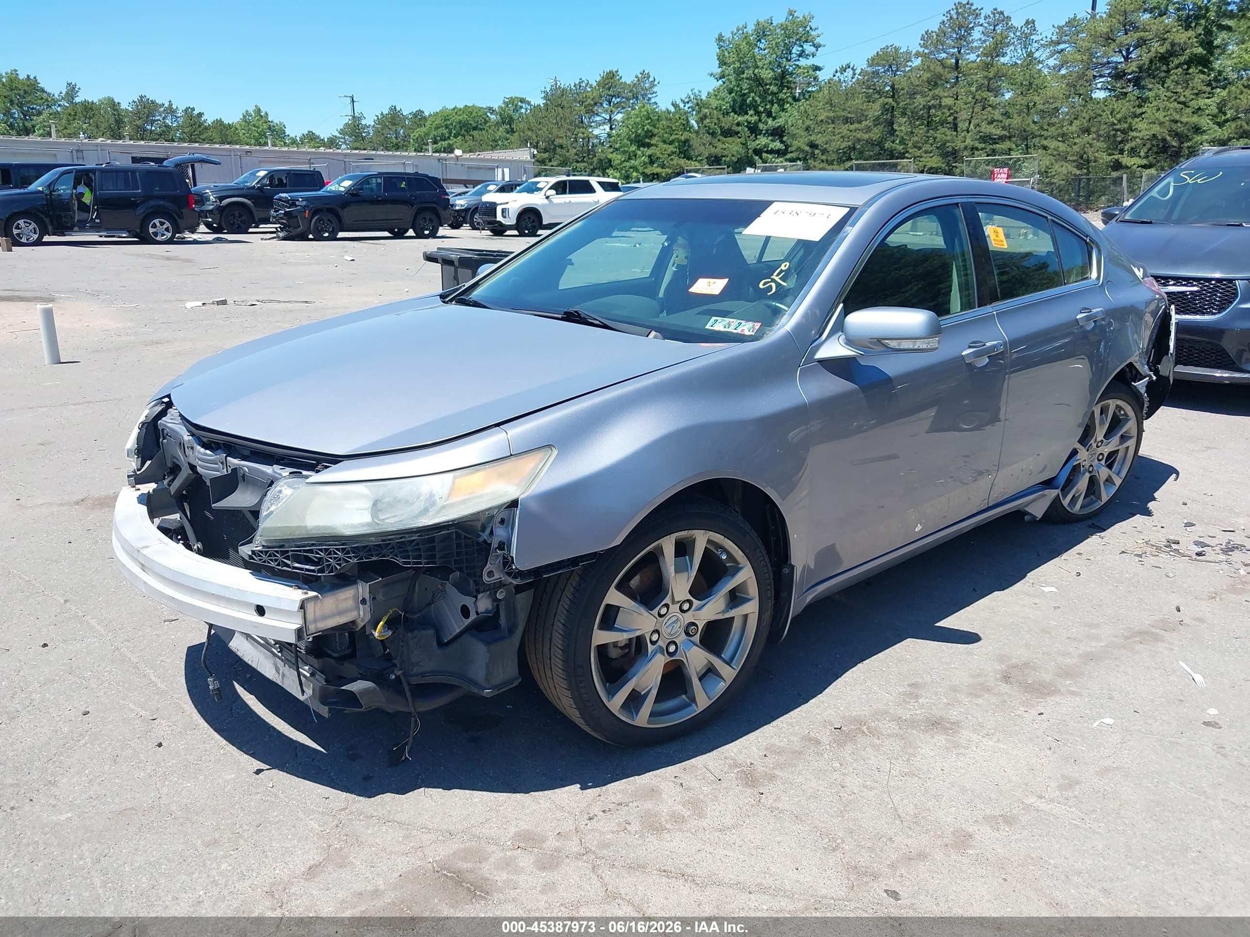 2012 Acura Tl 3.7 Gray vin: 19UUA9F73CA000890