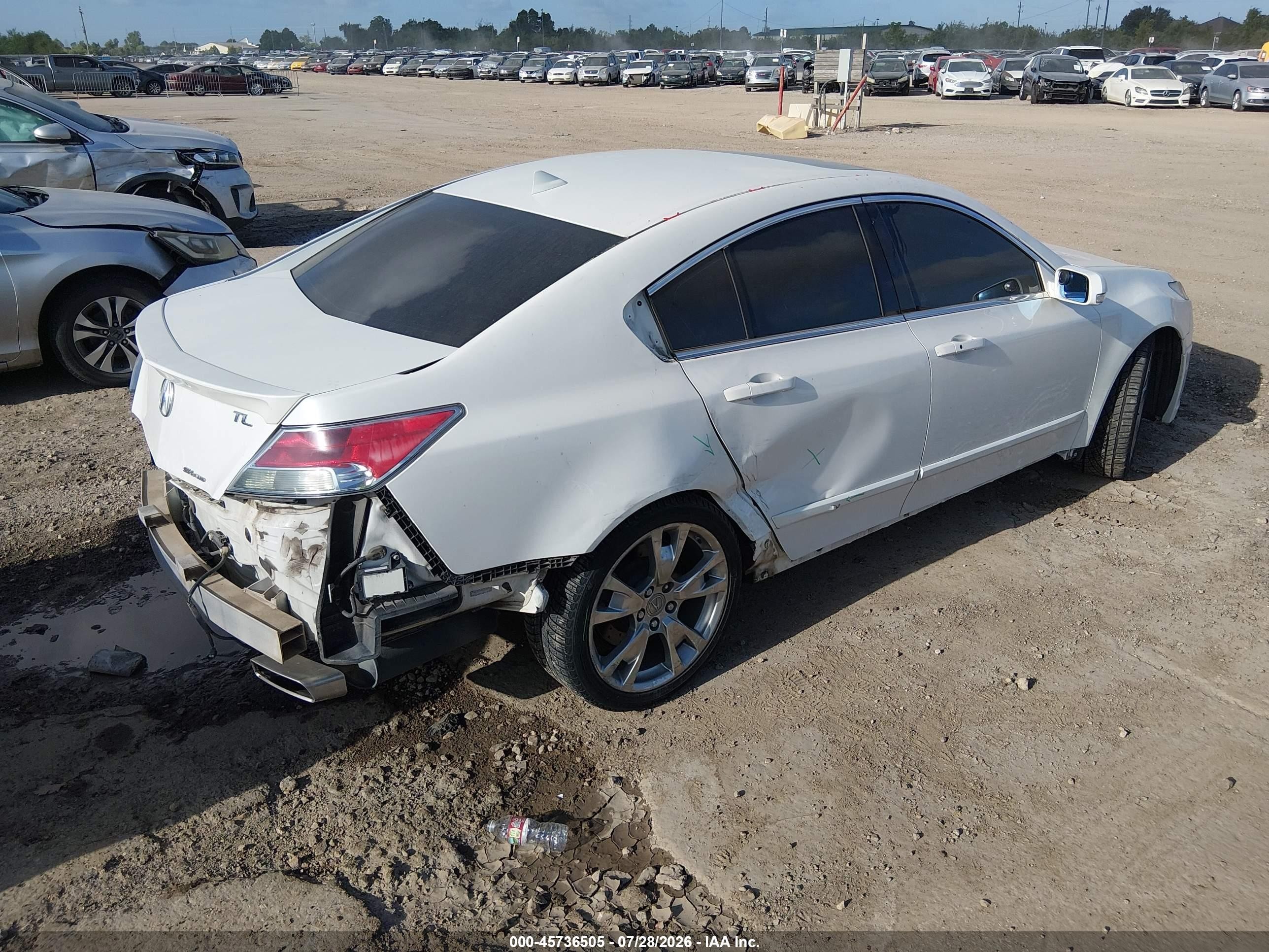 2012 Acura Tl 3.7 White vin: 19UUA9F74CA002020