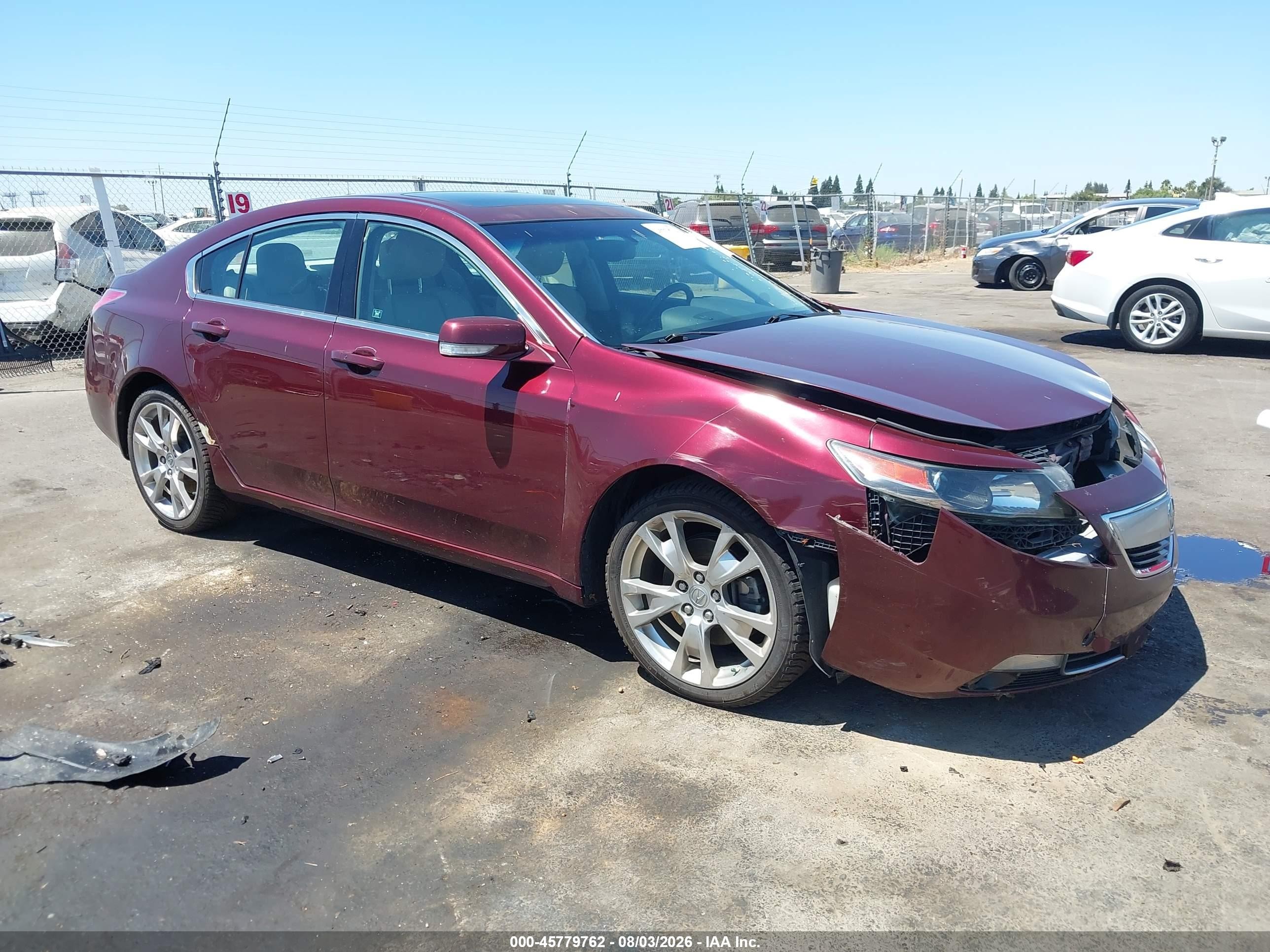 2012 Acura Tl 3.7 Maroon vin: 19UUA9F74CA004995