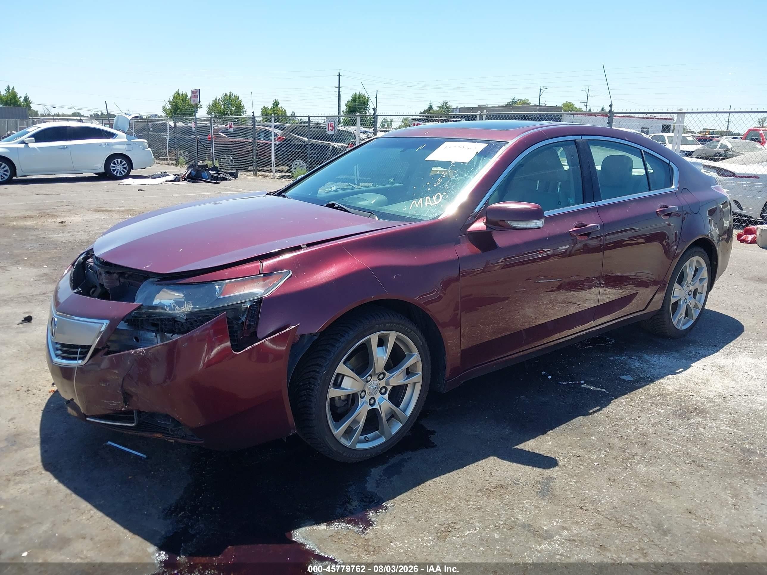2012 Acura Tl 3.7 Maroon vin: 19UUA9F74CA004995