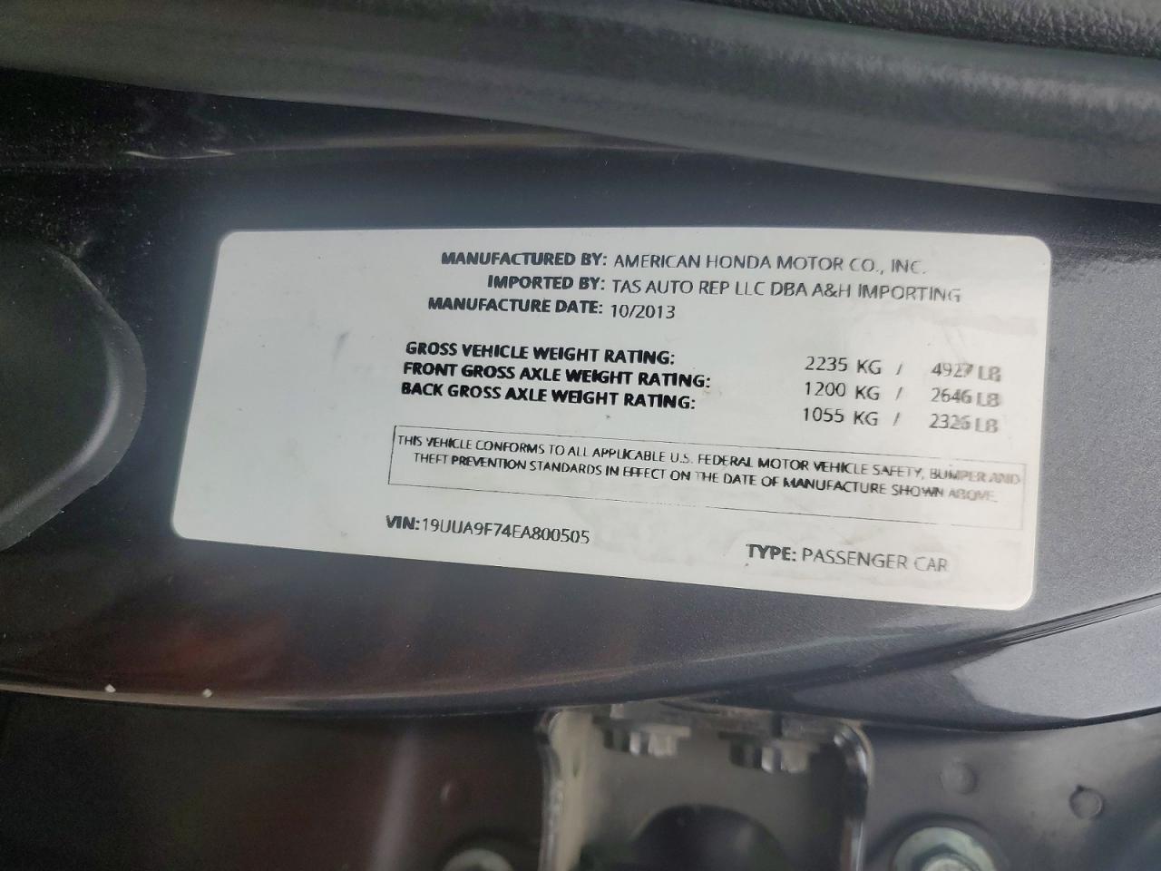 2014 Acura Tl Advance Gray vin: 19UUA9F74EA800505